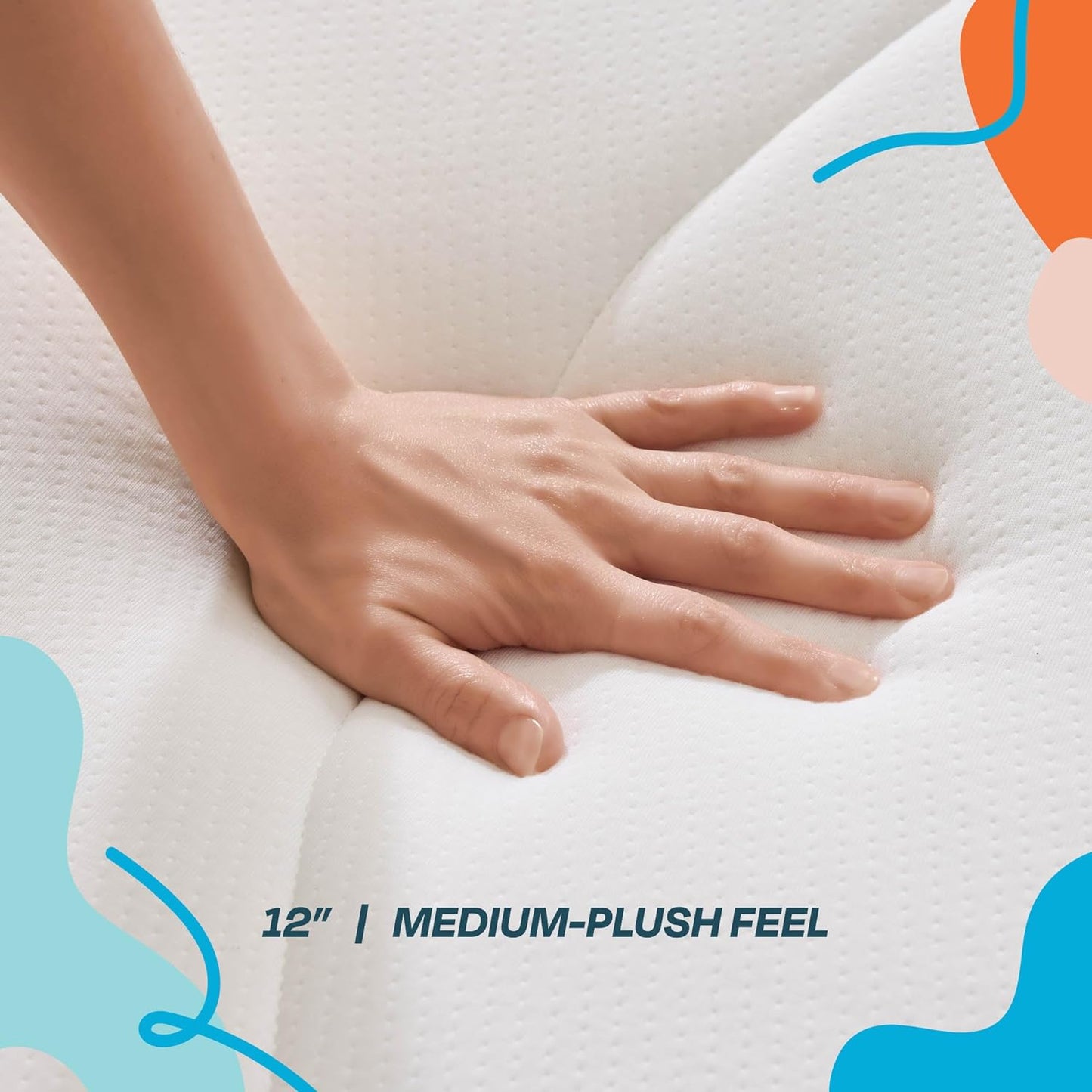 NEW - Linenspa QUEEN 12 Inch Memory Foam and Spring Hybrid Mattress - Medium Plush Feel - Bed in a Box - Pressure Relief and Adaptive Support - Breathable - Cooling - Primary Bedroom - Queen Size - Retail $349