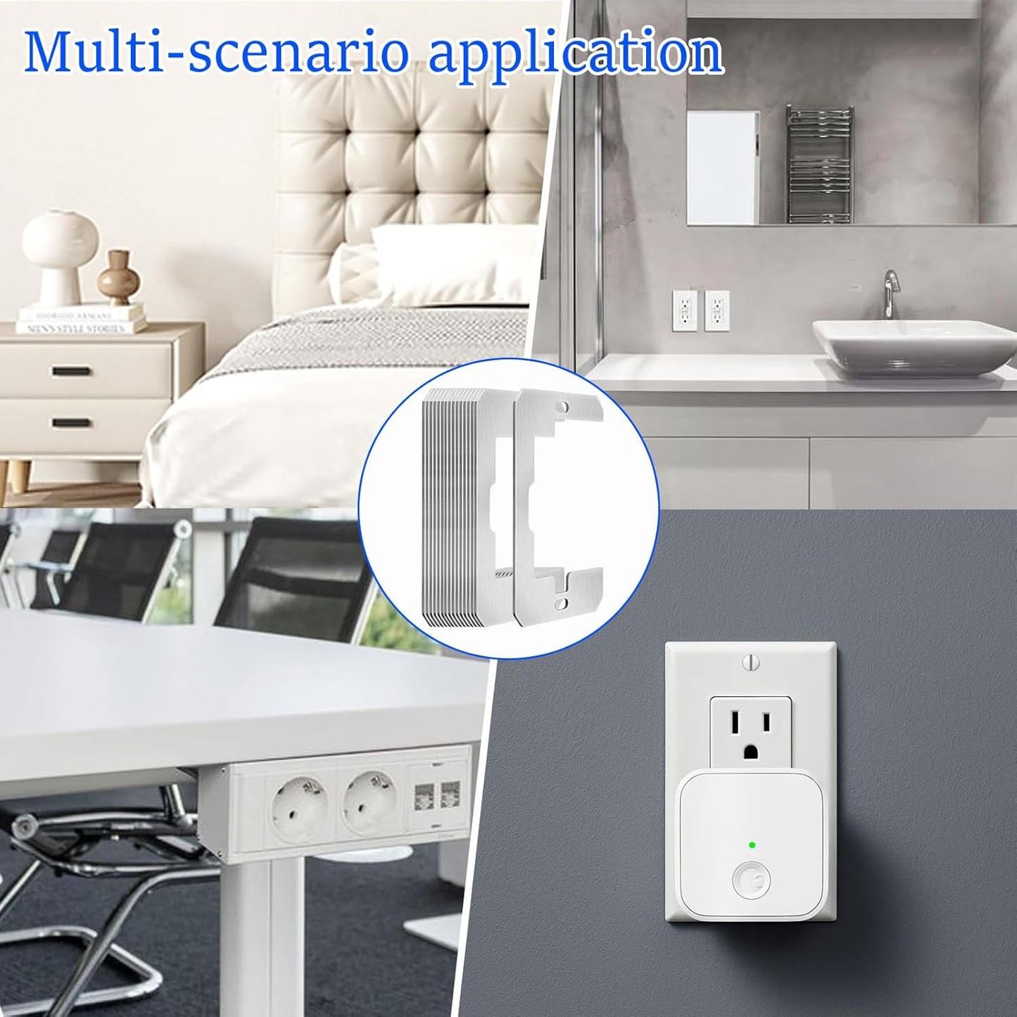 48 Pcs Electric Outlet Spacers for Electrical Box, Flush Fit Device Leveling Plates Wall Plate Spacers for Loose Outlet Plug and Switches Repair