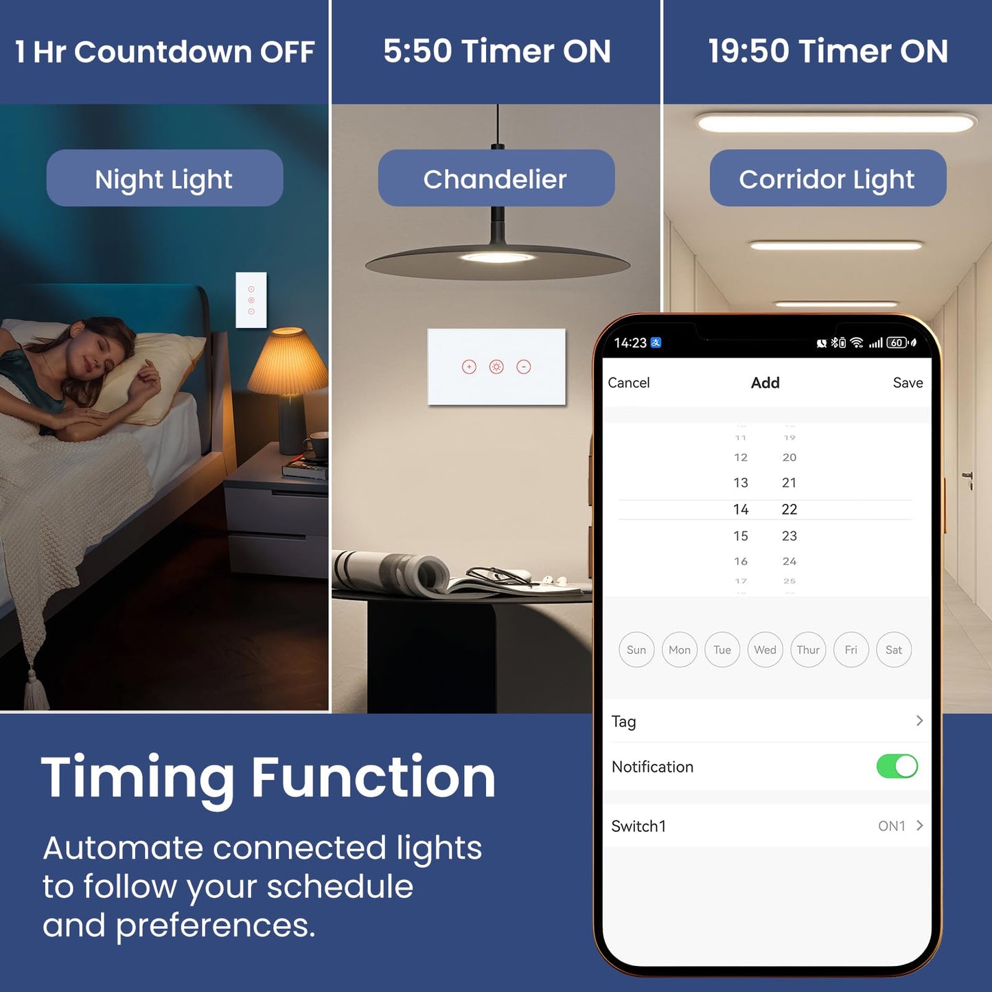 Smart Dimmer Switch,Single-Gang,Neutral Required,2.4GHz,Tuya/Smart Life App/Alexa,Tempered Glass Panel,White