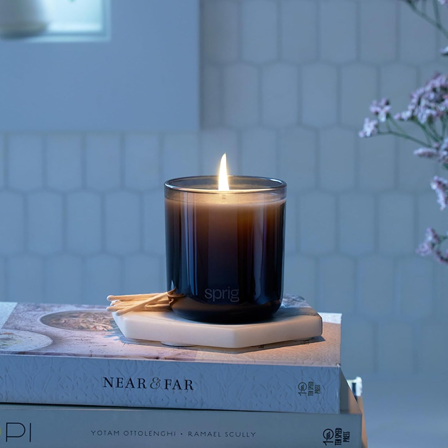 Sprig by Kohler Sleep Aromatherapy Candle with Lavender and Vanilla, 100% Natural Soy-Coconut Wax, 8 oz