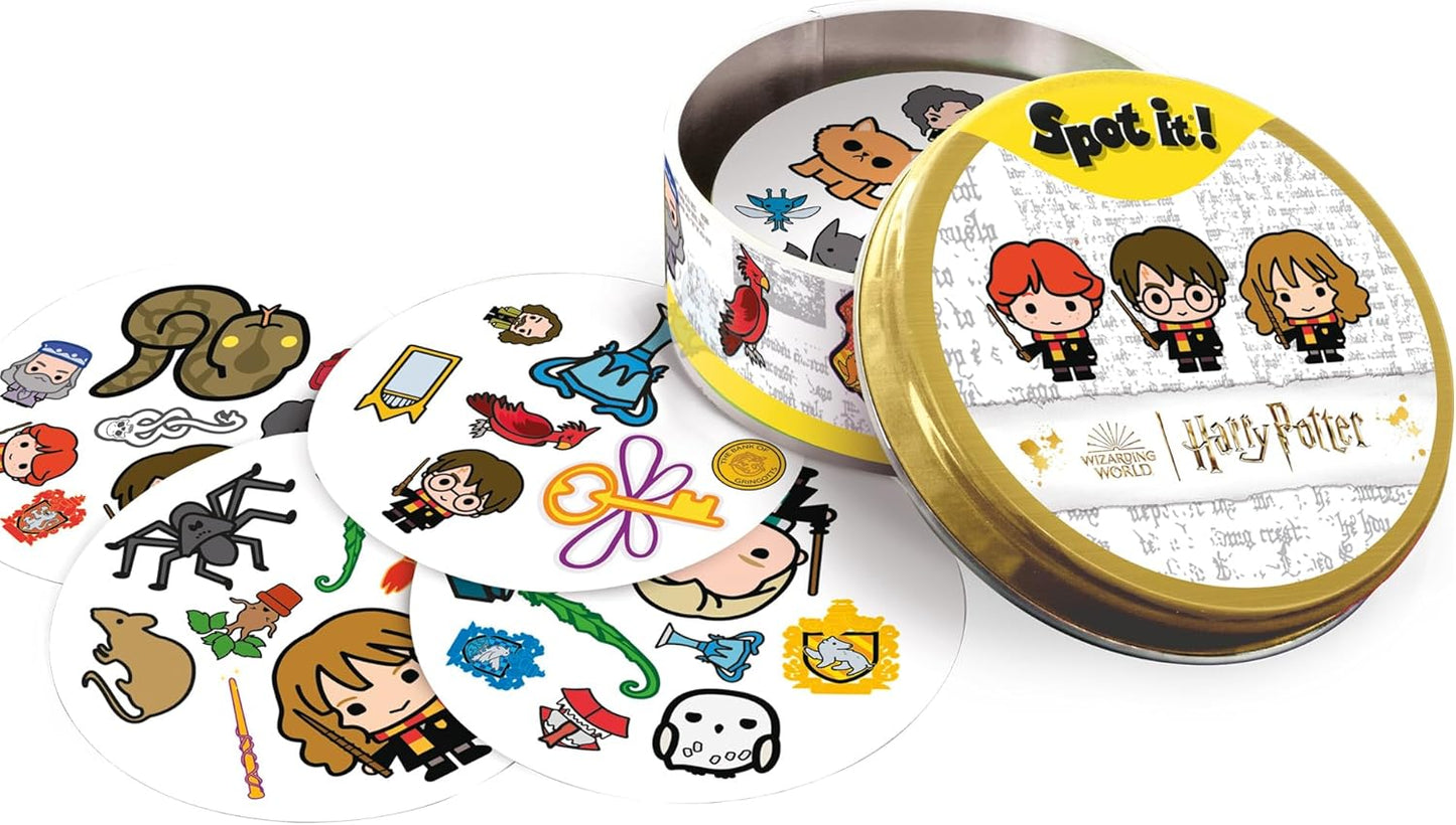 Zygomatic Spot It! Harry Potter (Eco-Blister) - Magical Wizarding World Card Game for Families! Fun Matching Game for Kids and Adults, Ages 6+, 2-8 Players, 15 Minute Playtime, Made