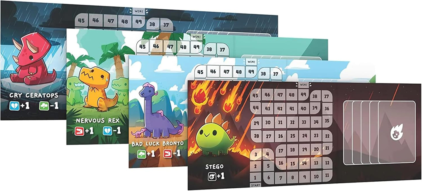 Happy Little Dinosaurs Base Game - Competitive Sabotage Funny Family Card Game For Kids, Teens, Adults - 2-4 Players