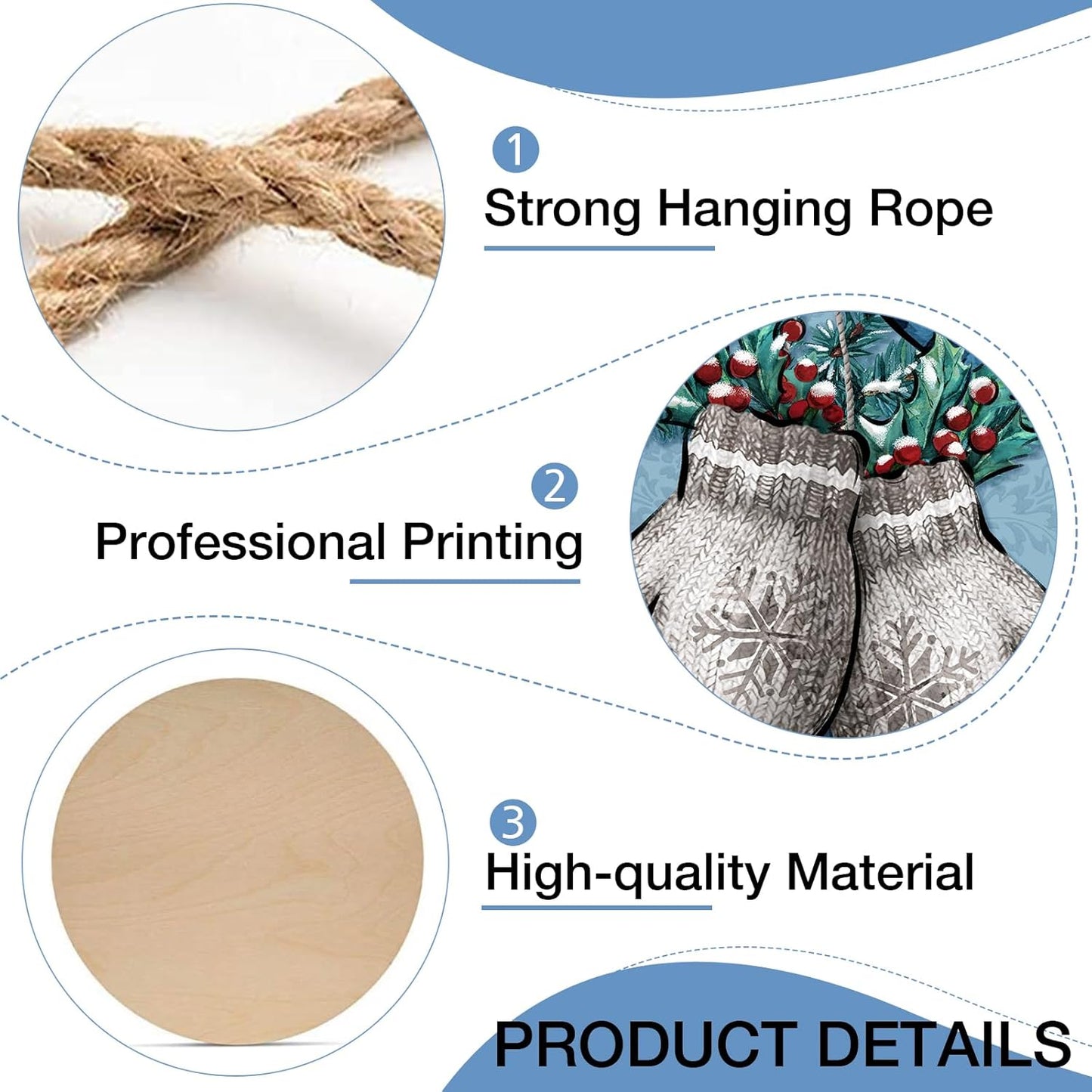 Deroro Winter Mitten Blue Front Door Sign