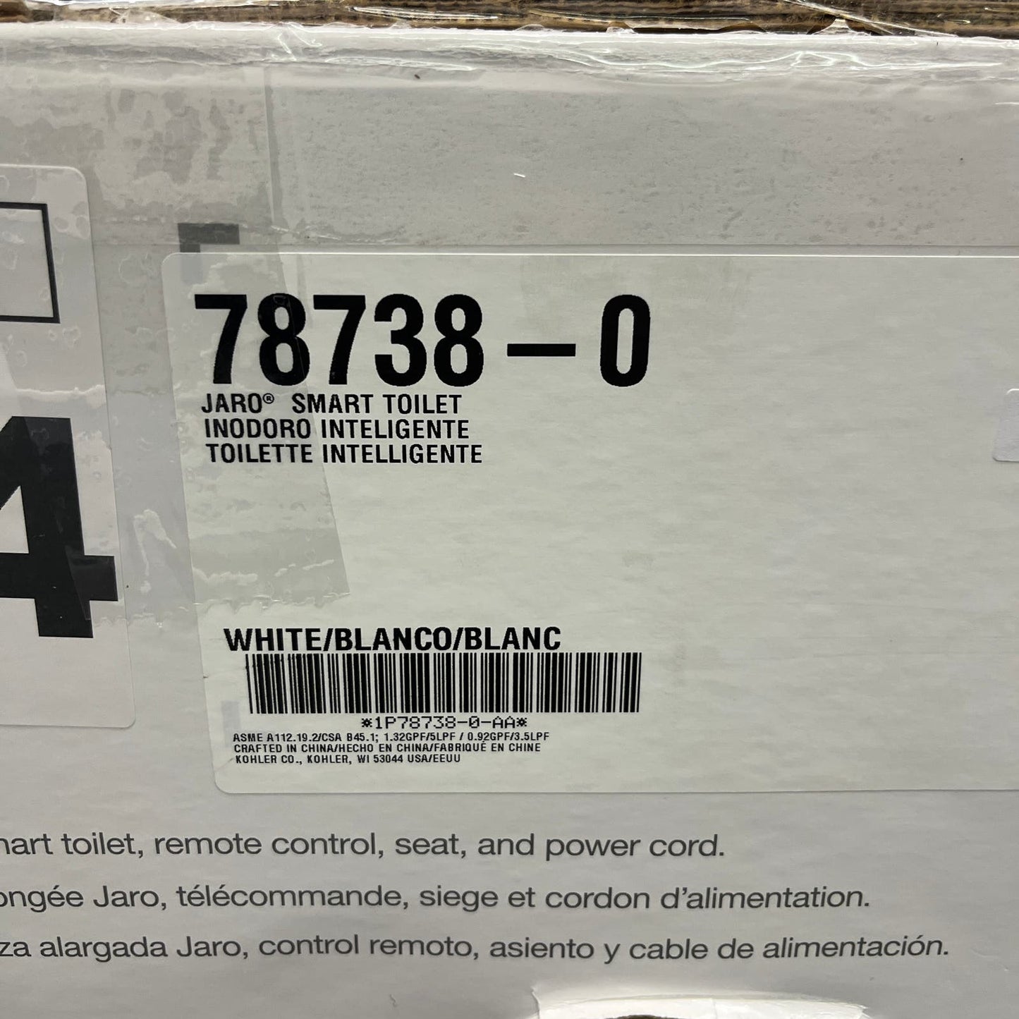 Kohler Jaro One-Piece Elongated Smart Toilet - Retail $1799