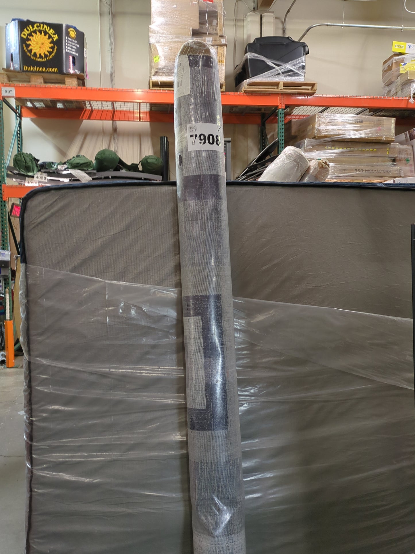 Flash Furniture Gideon Collection 8' x 10' Abstract Area Rug - Blue, Grey, and White Olefin Facing - Cotton Backing - Living Room or Bedroom - Retail $144