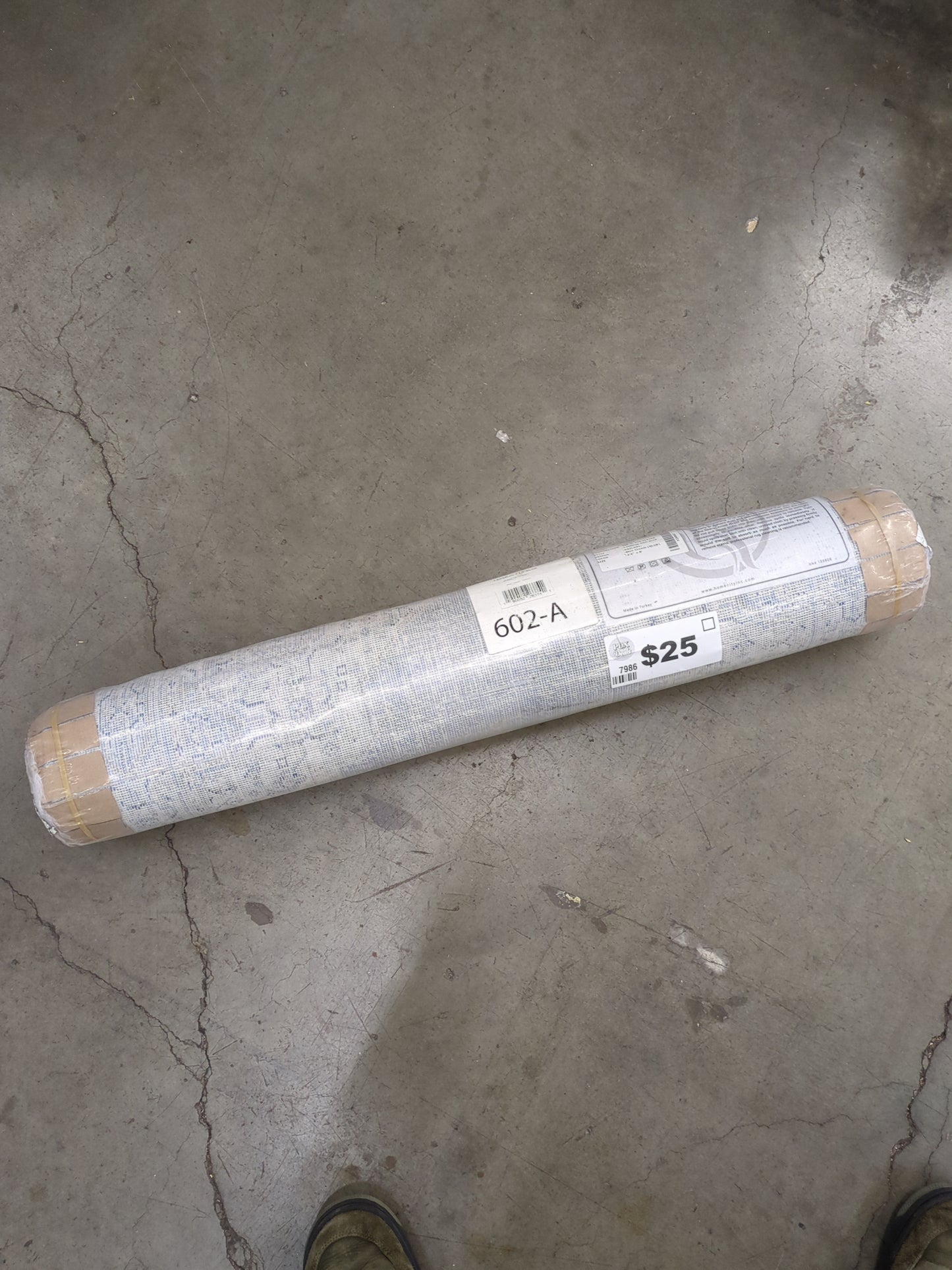 Superior Indoor Runner Rug, Cotton Backing, Vintage Medallion Rugs for Living Room, Kitchen Floors, Dining, Bedroom, Entryway, Modern Farmhouse Home Decor, Kailani Collection, 2' 7" x 8', Blue/Cream - Retail $16