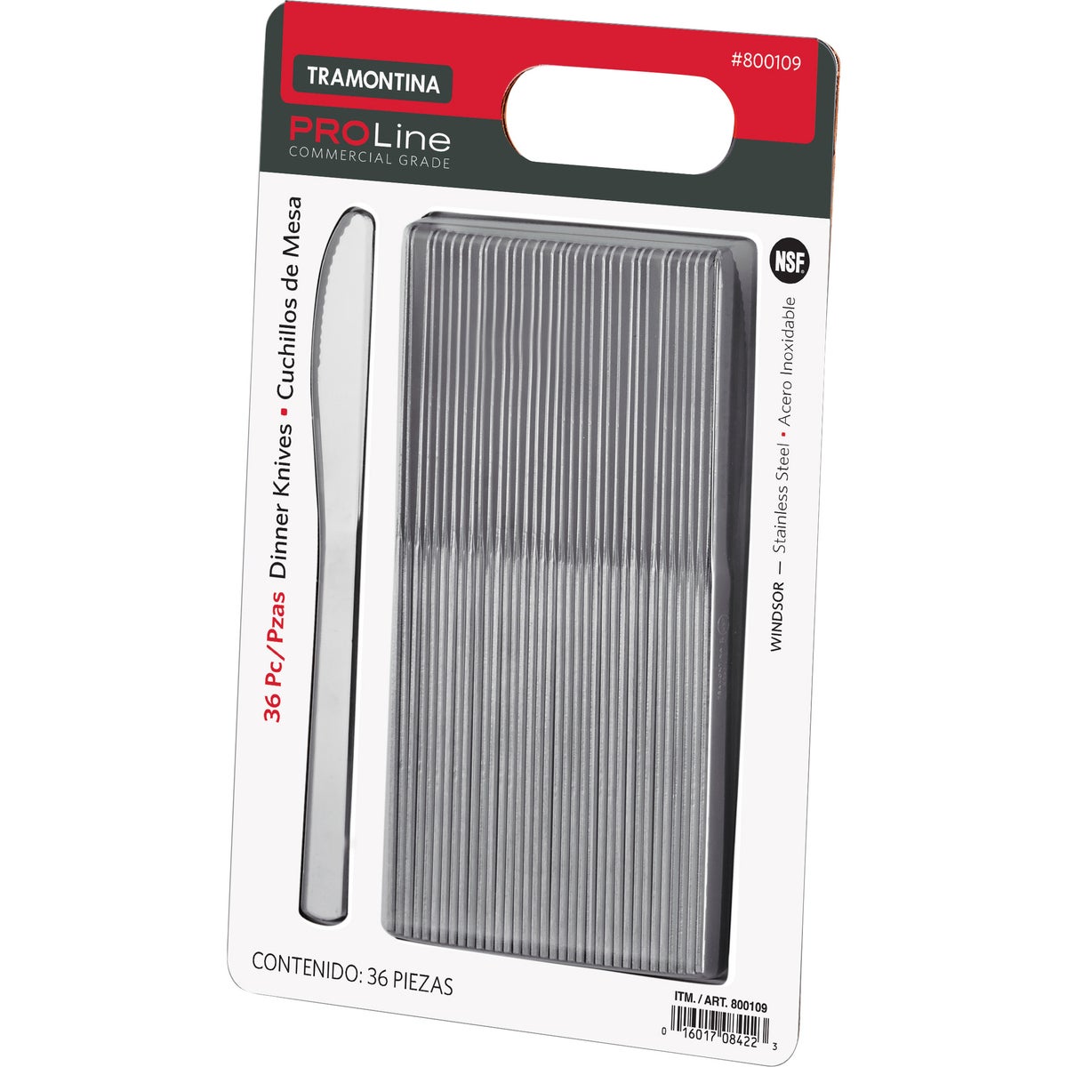 Tramontina ProLine Windsor Dinner Knife, Stainless Steel, 36-count - Retail $20