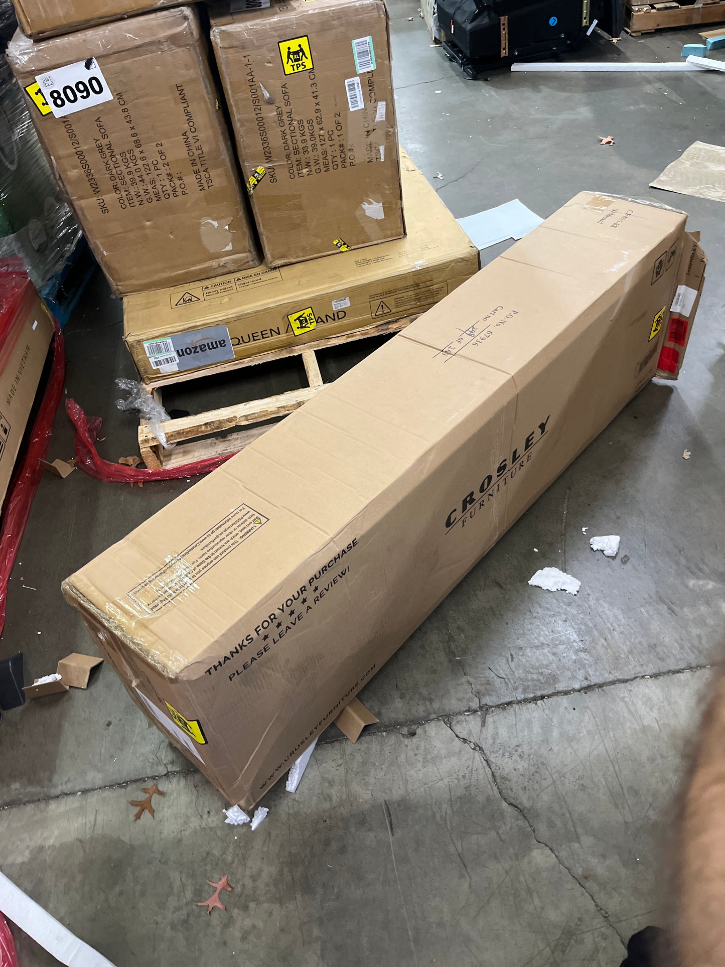 Crosley Furniture Milo Modern Sideboard Buffet Cabinet with Storage Cabinets and Drawers, Kitchen, Dining, Black - Retail $889