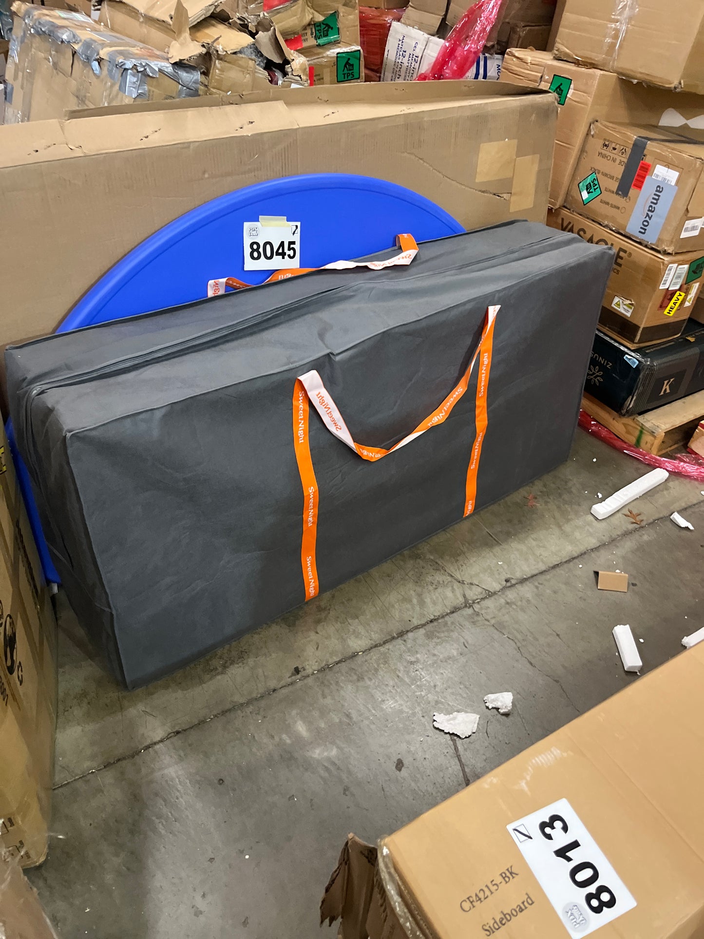 Sweetnight Folding Mattress Queen Size with Carry Bag, 4-Inch Foldable Mattress for Travel, Camping, Guest - Breathable Mesh Sides & Portable - Compact and Easy to Storage,Grey - Retail $202