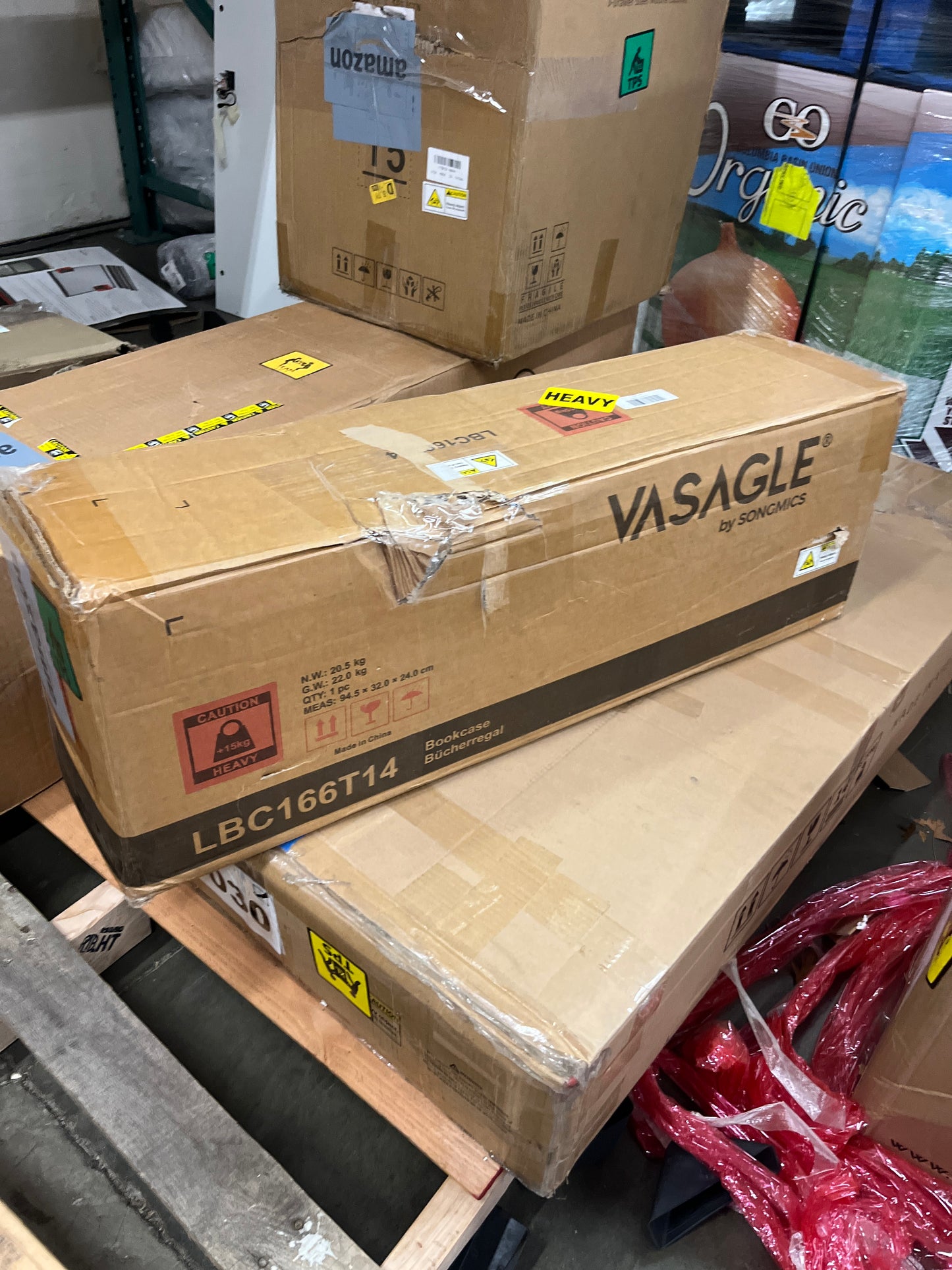 VASAGLE Bookshelf, 23.6 Inches Wide, 6-Tier Open Bookcase with Adjustable Storage Shelves, Floor Standing Unit, Cloud White ULBC166T14 - Retail $70