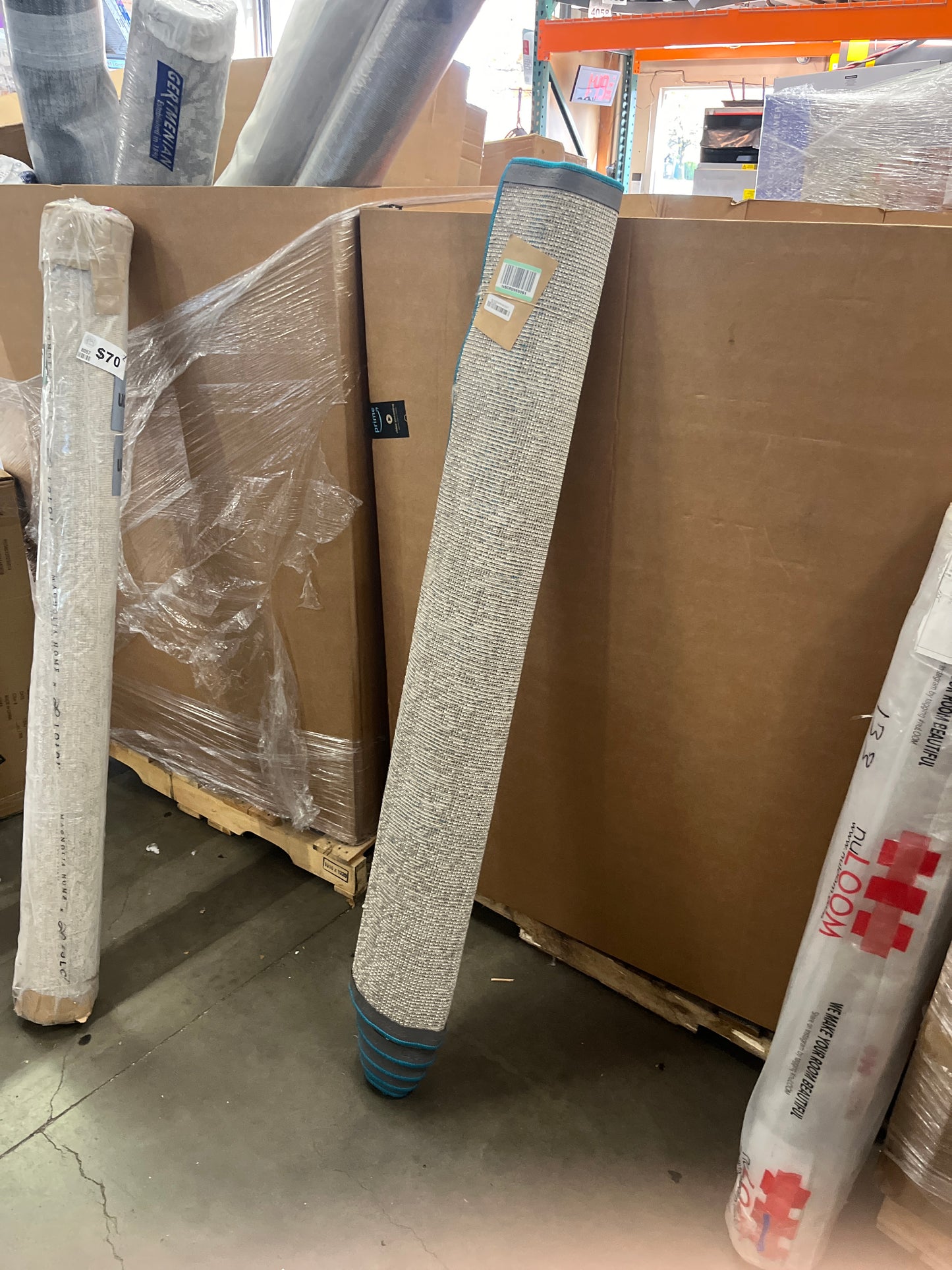 Rugshop Contemporary Abstract Design Plush Shag Area Rug 5' x 7' Turquoise - Retail $65