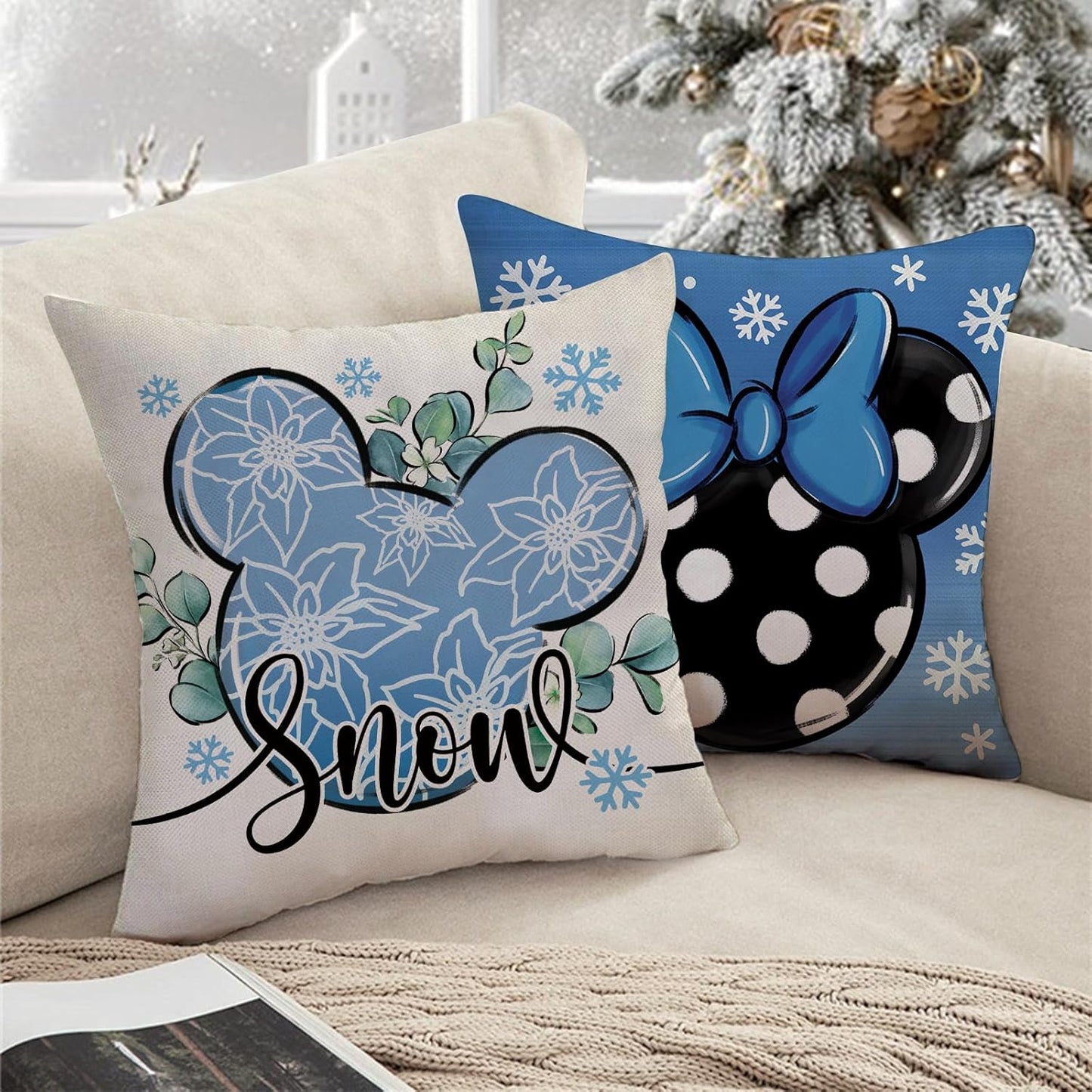 Winter Decorative Throw Pillow Covers - 20 x 20, Set of 4
