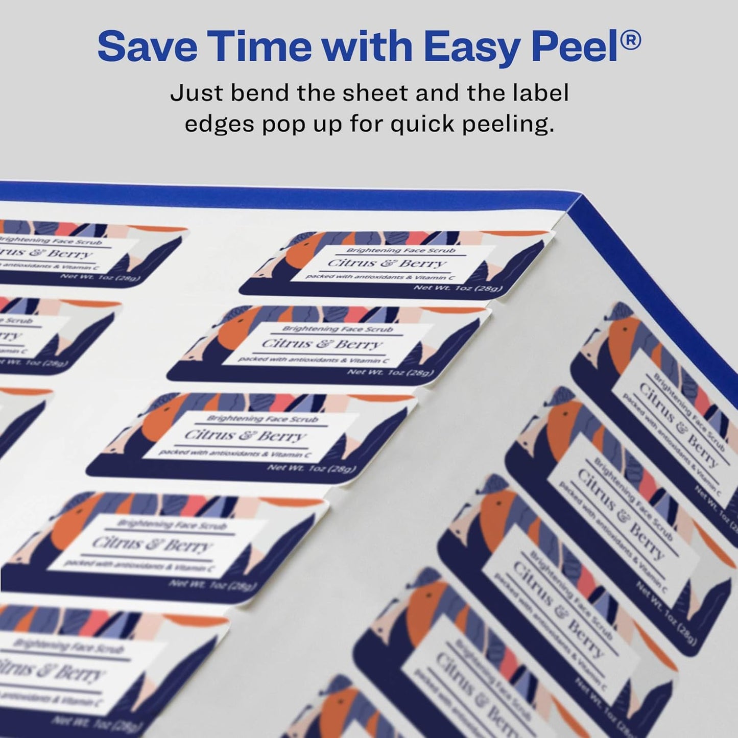 Avery Matte White Rectangle Labels, Sure Feed Technology, 1-1/4" x 2-3/8", 450 Matte White Printable Labels