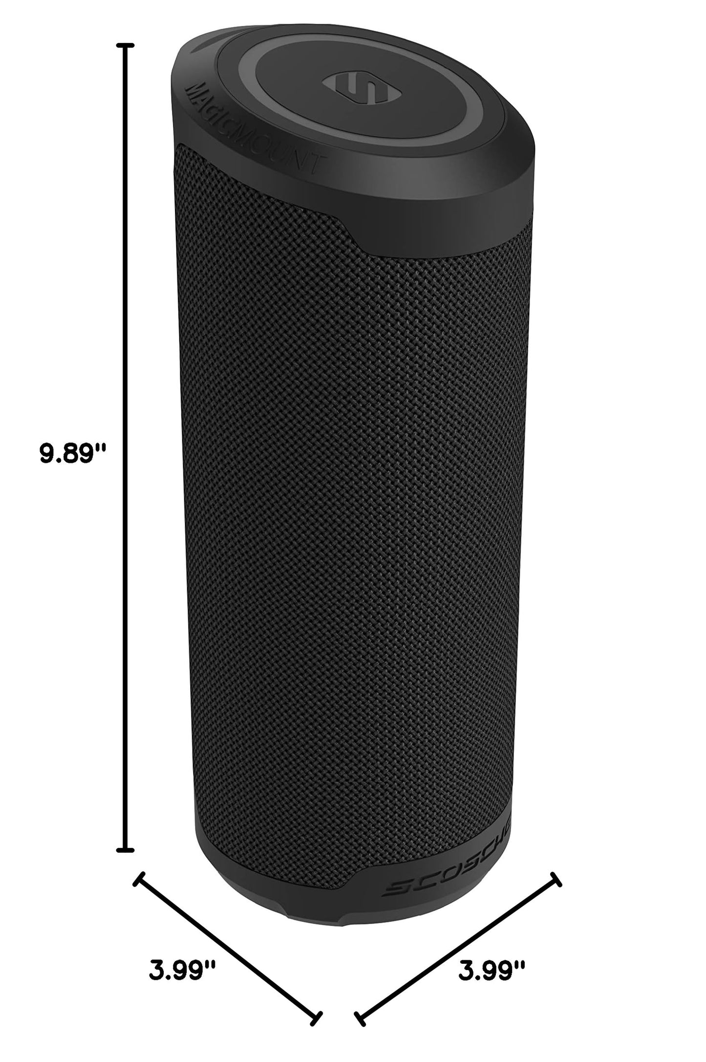 Scosche BoomBottle MS MagSafe Magnetic Bluetooth Speaker, IP67 Waterproof Portable Bluetooth Wireless Speaker for Bikes, Golf Carts, Outdoors, and Home with Integrated MagicMount Magnetic Phone Holder