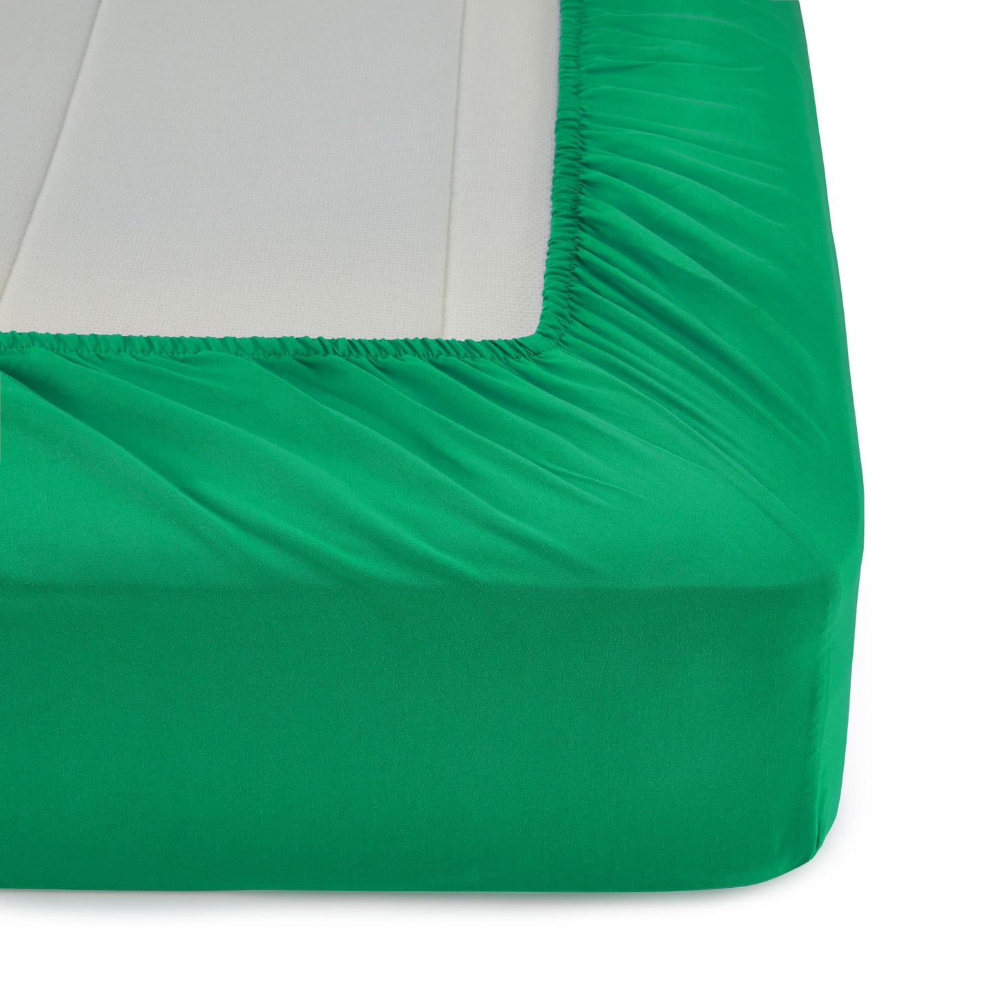 Amazon Basics 5-Piece Soft Microfiber Kid's Bed-in-a-Bag Bedding Set, Twin, Green, Solid