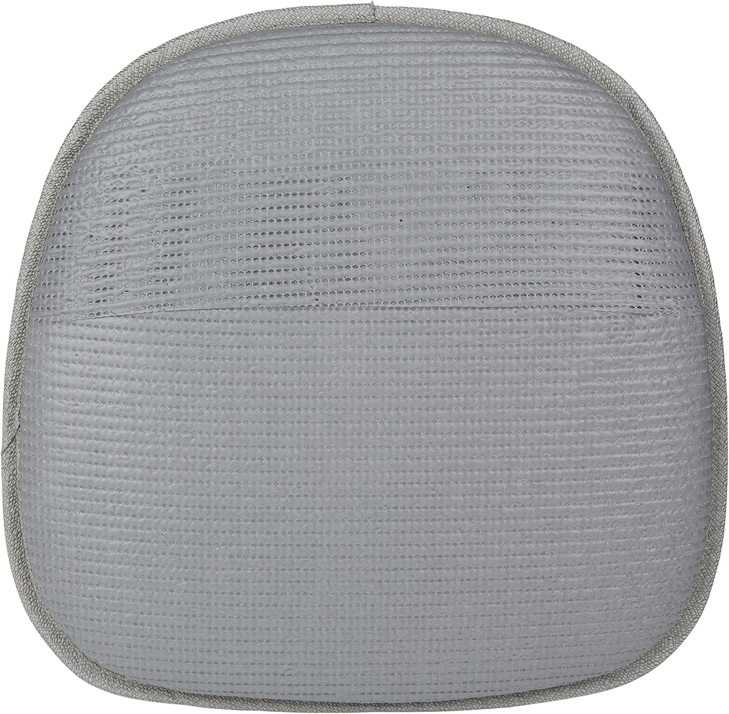 Klear Vu Gripper Non-Slip Mid Century Modern Shell Chair Cushion, Assembled in USA, Extra Thick Fill, Omega Upholstery Fabric, Set of 4 for Dining Room and Kitchen, 4 Count (Pack of 1), Gray