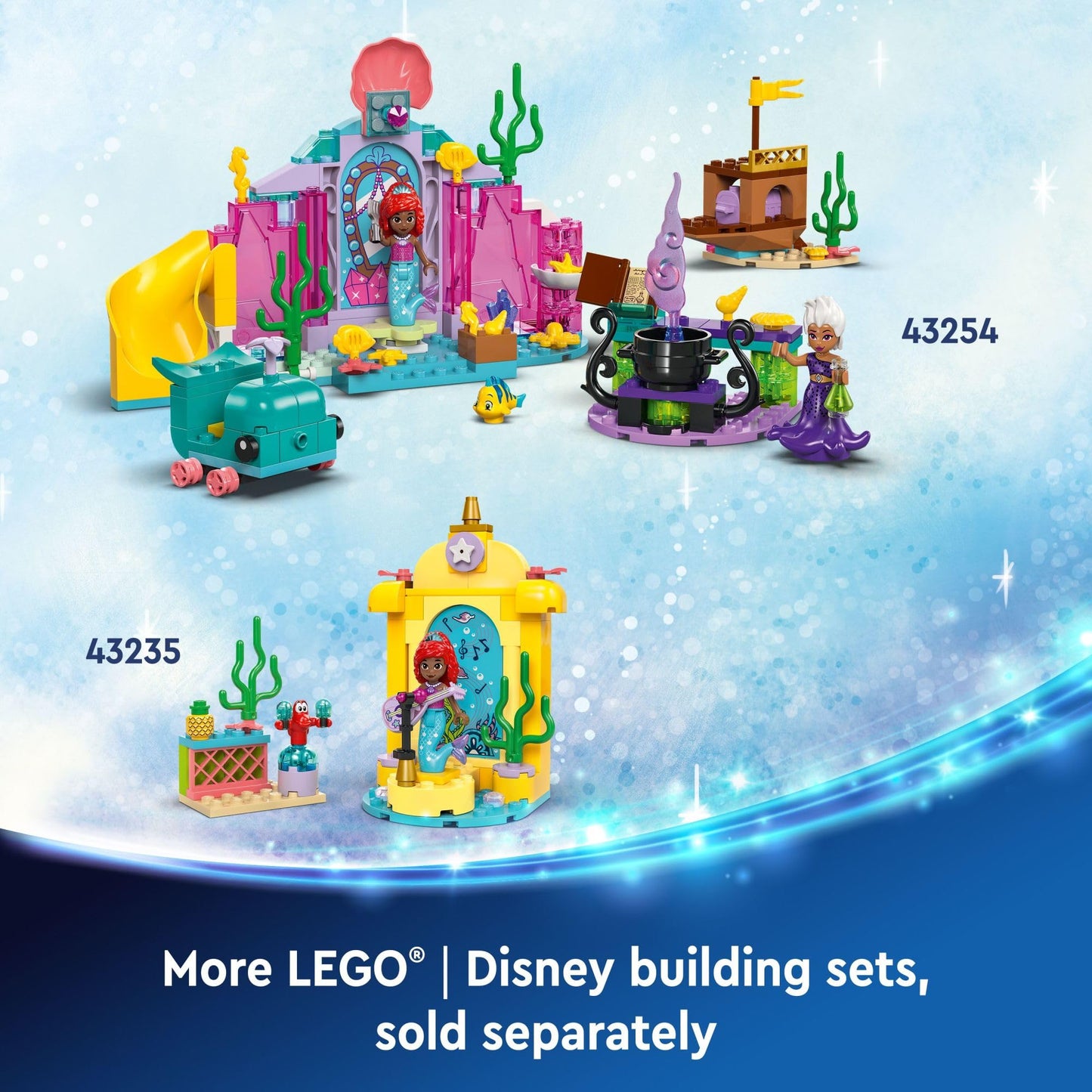 LEGO Disney Princess Ariel's Music Stage Building Toys - Pretend Play Little Mermaid Toys for Girls & Boys, Ages 4+ Years - Gift Ideas for Kids - 43235