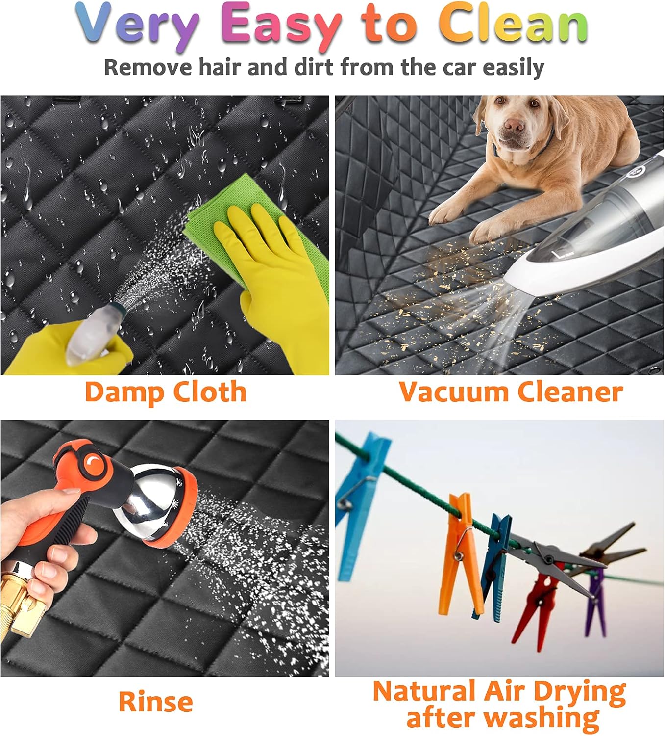 URPOWER Dog Car Seat Cover for Pets 100% Waterproof Hammock 600D Heavy Duty Scratch Proof Nonslip Durable Soft Back Seat Covers for Cars Trucks and SUVs