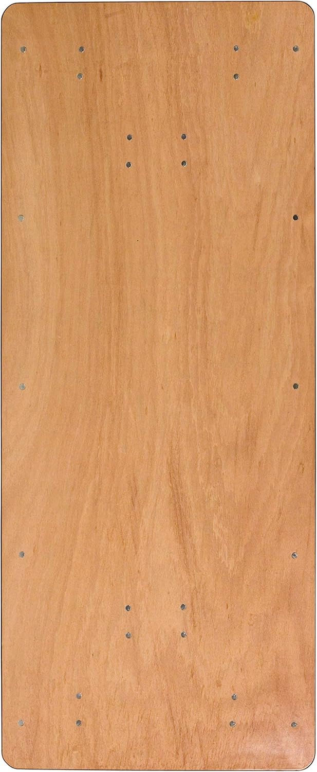 Flash Furniture Gael 6' Wood Folding Training and Event Table, Rectangular Folding Training Table with Smooth Clear Coated Finished Top, Natural - Retail $160