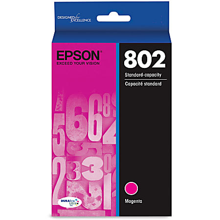 Epson® 802 DuraBrite® Ultra Magenta Ink Cartridge, T802320-S