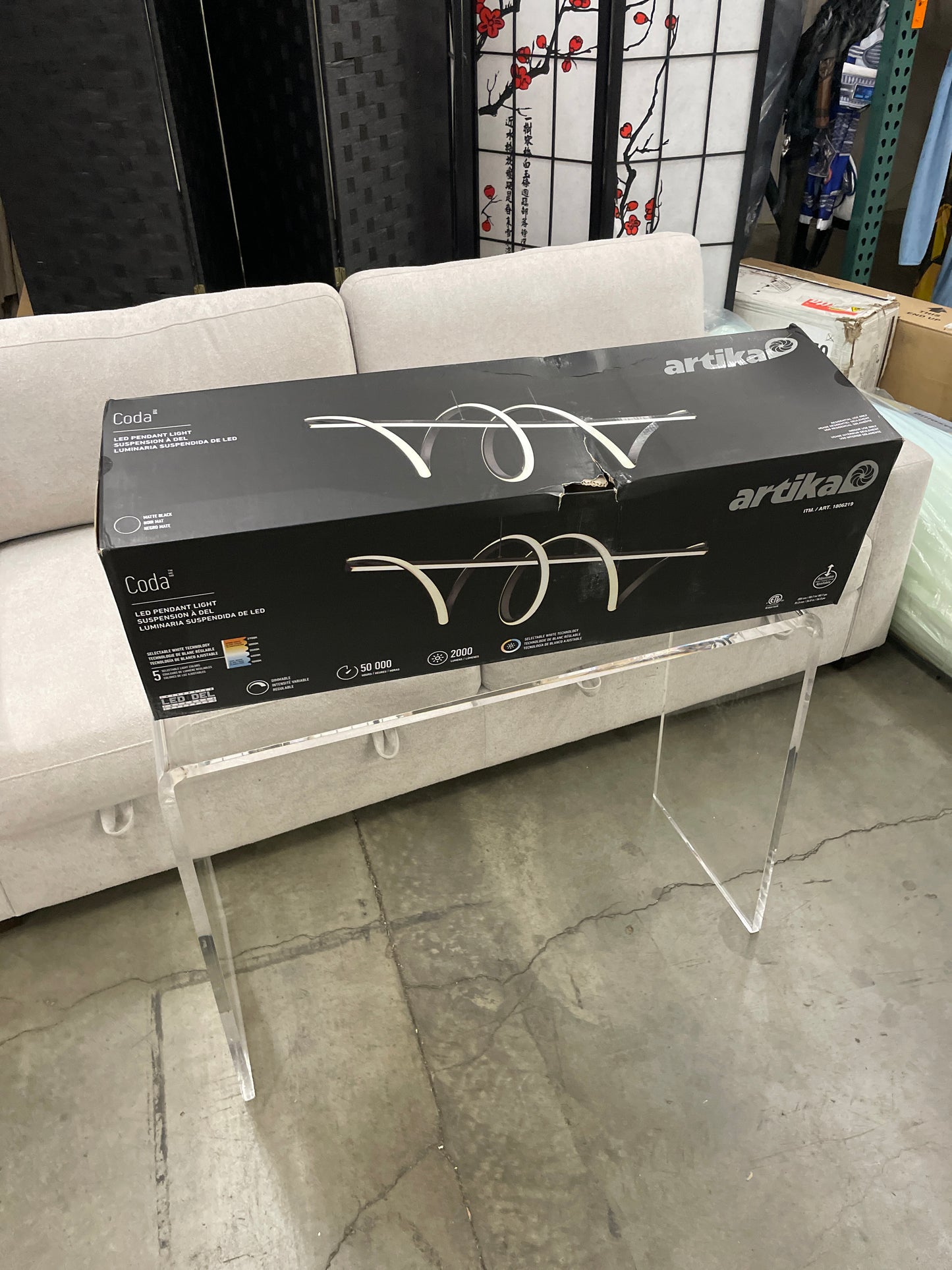 ARTIKA 36IN CODA PENDANT - Retail $69