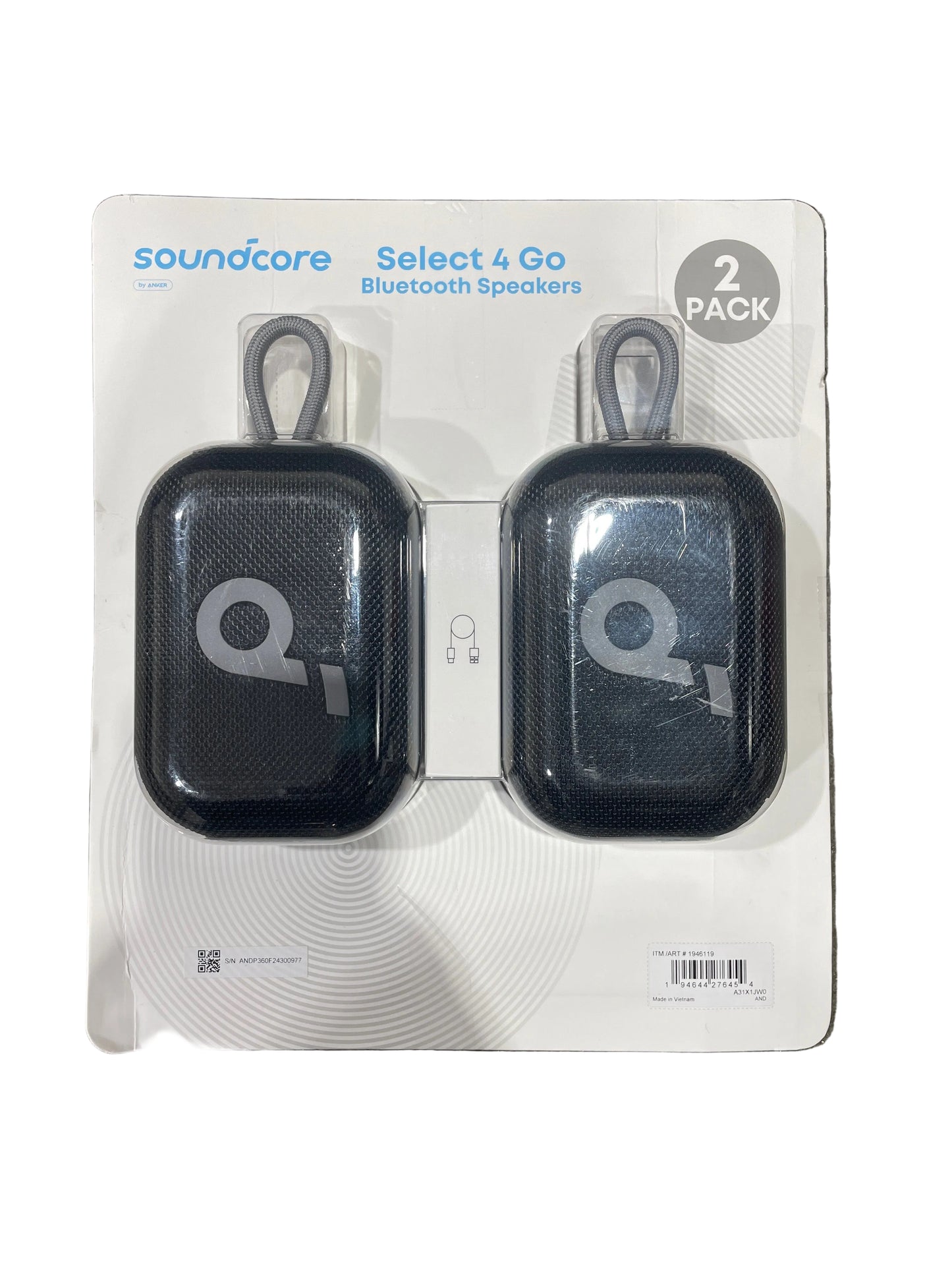 Soundcore Select 4 Go Bluetooth Speaker by Anker, 2-pack Bundle