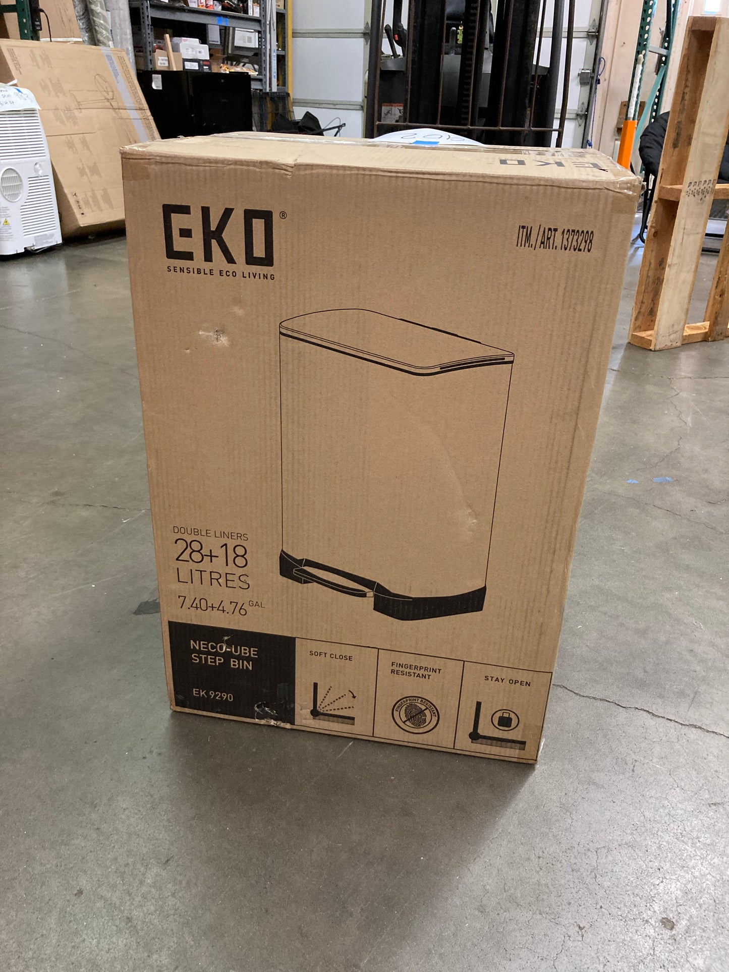 Costco - Neocube 50 Liter Dual Compartment 28 Liter and 18 Liter Stainless Steel Recycle and Trash Bin - Retail $99