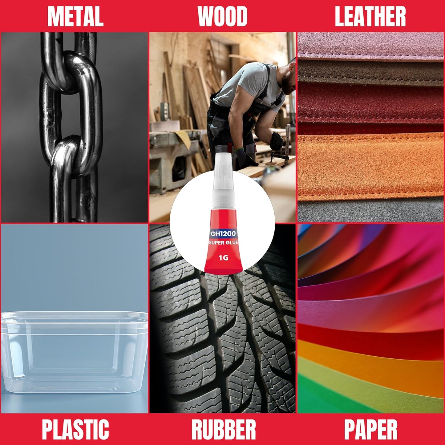 1 Gram x 48 PCs Strong Super Glue Fpr All Purpose with Anticlog Cap - Super Fast & Strong Adhesive superglue - Cyanoacrylate Glue for Hard Plastics, DIY Crafts, and Many More