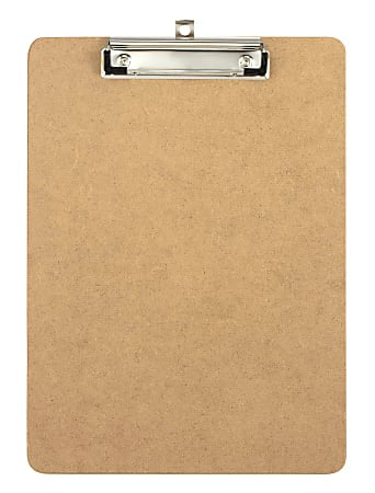 Office Depot® Brand Wood Clipboards, 9" x 12-1/2", 100% Recycled Wood, Light Brown, Pack Of 12 Clipboards