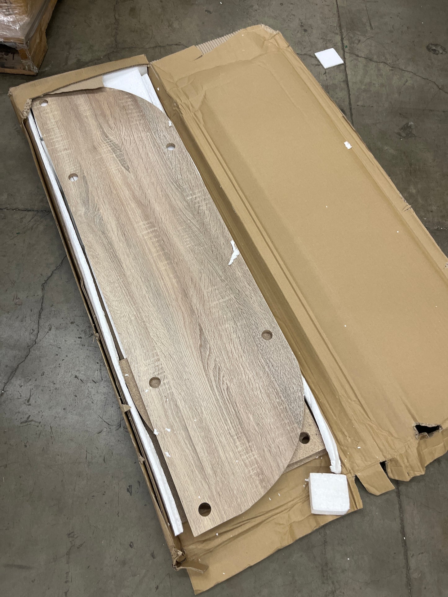 NEW - Furinno Turn-S-Tube Wide TV Entertainment Center, Sonoma Oak/White, 47. 25x13. 4x15. 9 - Retail $45