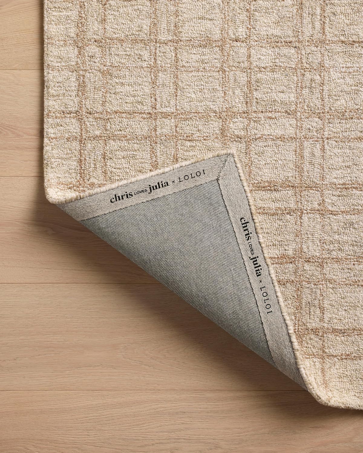 Loloi Chris Loves Julia Polly Collection POL-10 Khaki/Sand 9'-3" x 13'-0" Accent Rug - Retail $640