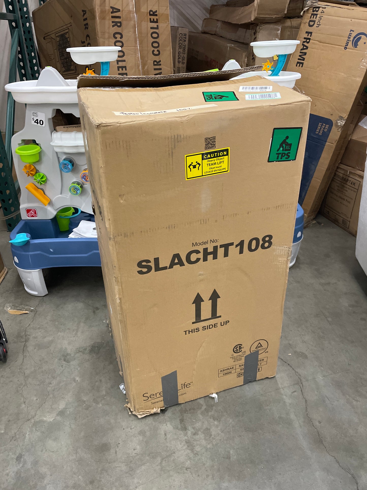 SereneLife Small Air Conditioner Portable 10,000 BTU with Built-in Dehumidifier + Heat - Portable AC unit for rooms up to 450 sq ft - Remote Control, Window Mount Exhaust Kit