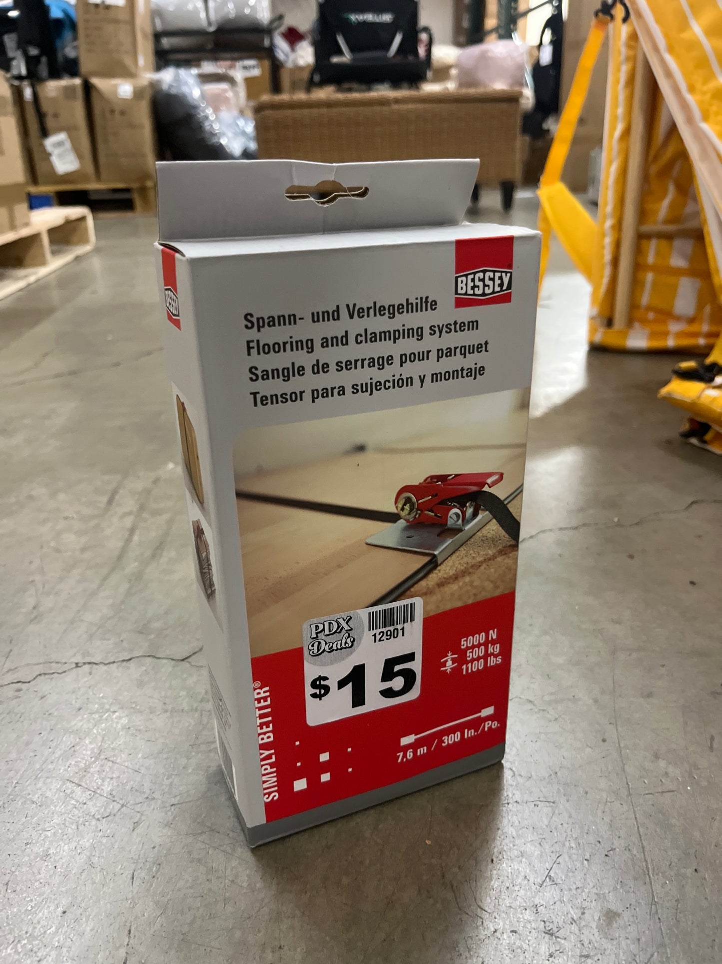Bessey SVH760 Flooring & Clamping System Svh 300In, Black/Red/Silver