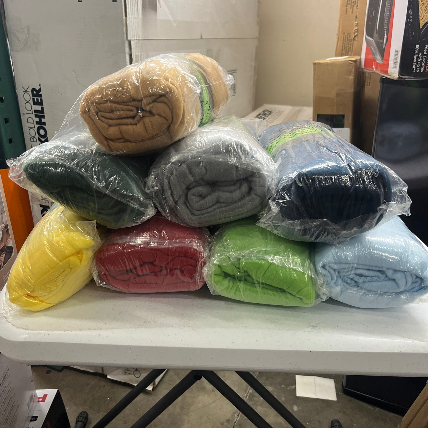 NEW in BAG - TWO Cozy Fleece Blankets, 50" x 60" - Retail $24