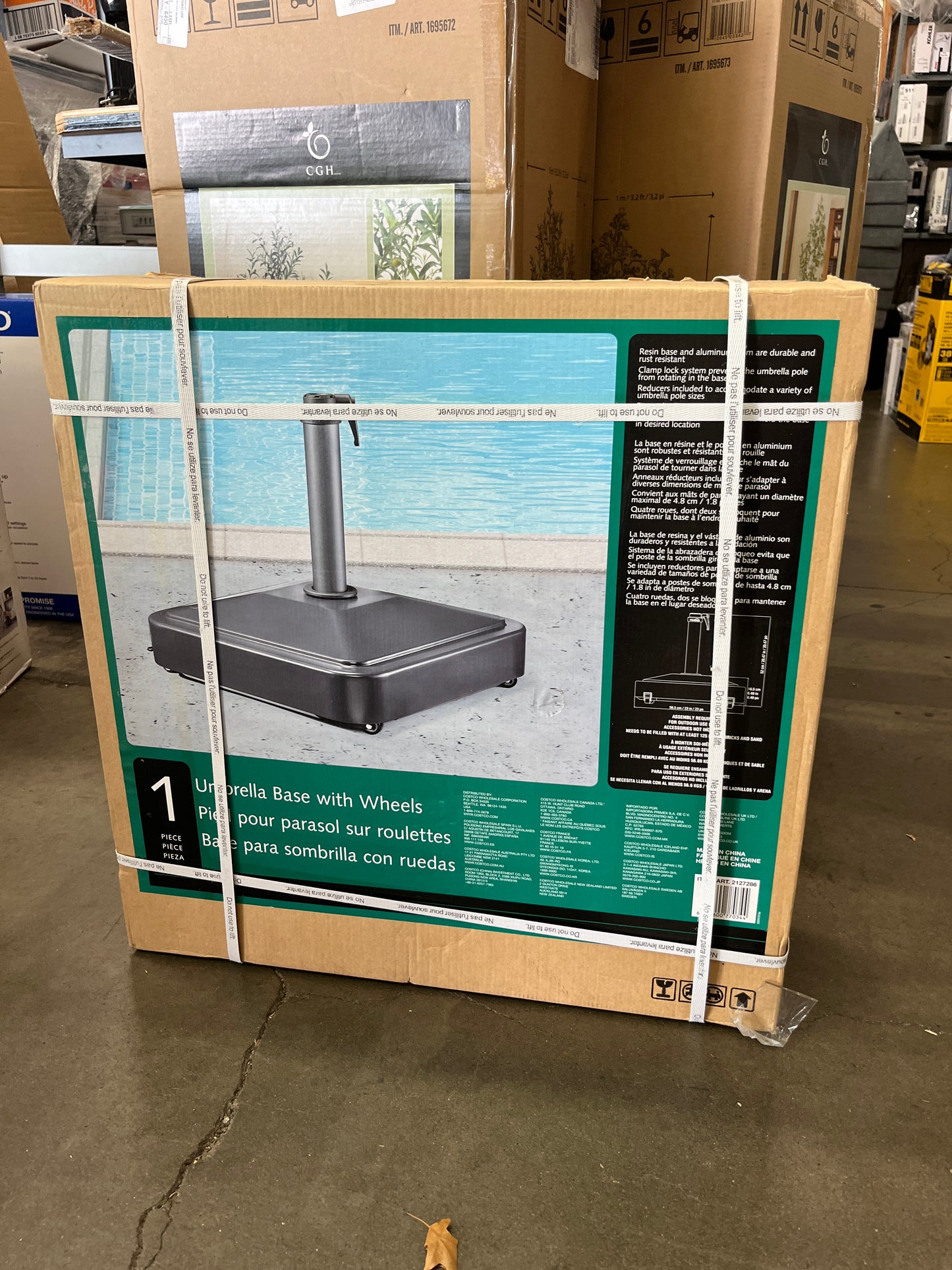 NEW - Proshade Rolling Umbrella Base - Retail $89