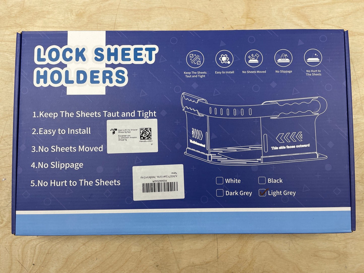 Bed Sheet Holders for Corners Keep Sheets Firm & Tight, Secure Fitted Sheet Holders for Corners, Sheet Fasteners with Lock Straps, Durable Bedding Clips