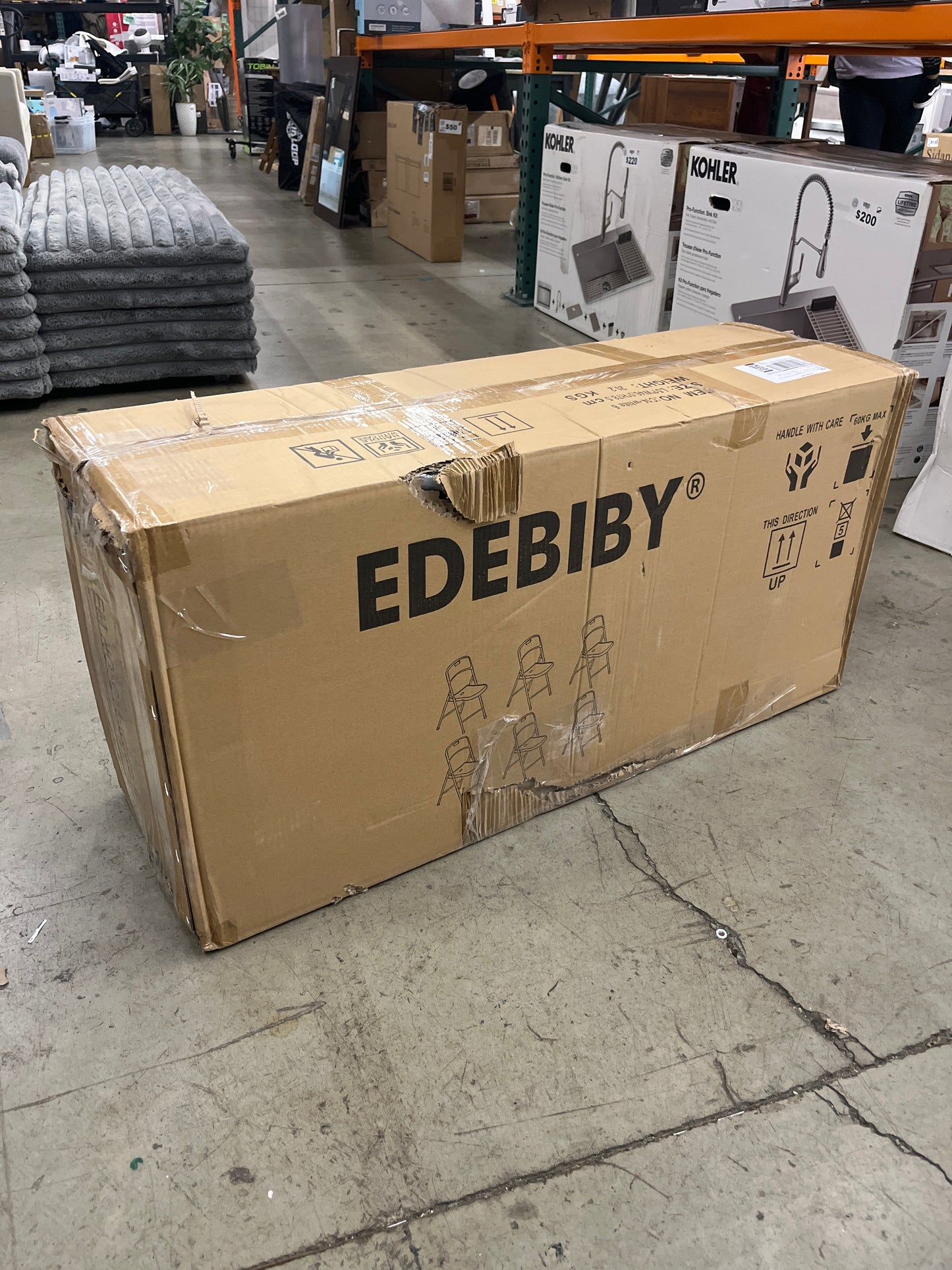 Folding Plastic Chair with 350-Pound Capacity - 6-Pack, Commercial Grade Folding Chair,White (White, 6-Picks) - Retail $110