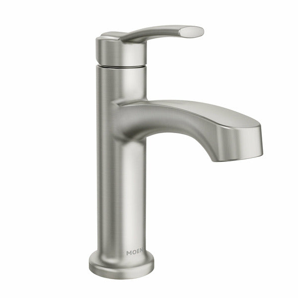 NEW - Moen Ellicott Single Hole Bathroom Faucet In Brushed Nickel
