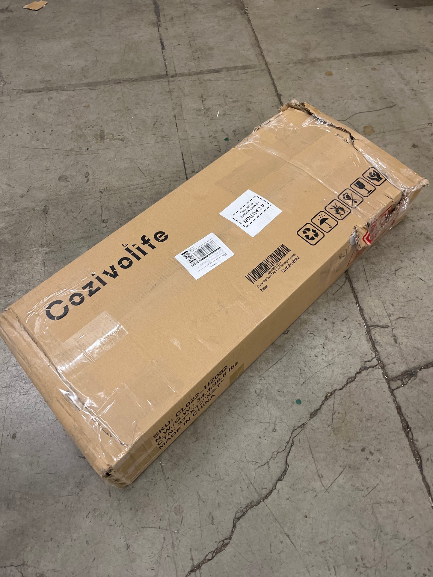 Over The Toilet Storage Cabinet with Acrylic Sliding Door Panel, Bamboo Organizer Shelf with 2 Paper Drawers and 1 Big Drawer,Space Saver Rack for Bathroom (White)