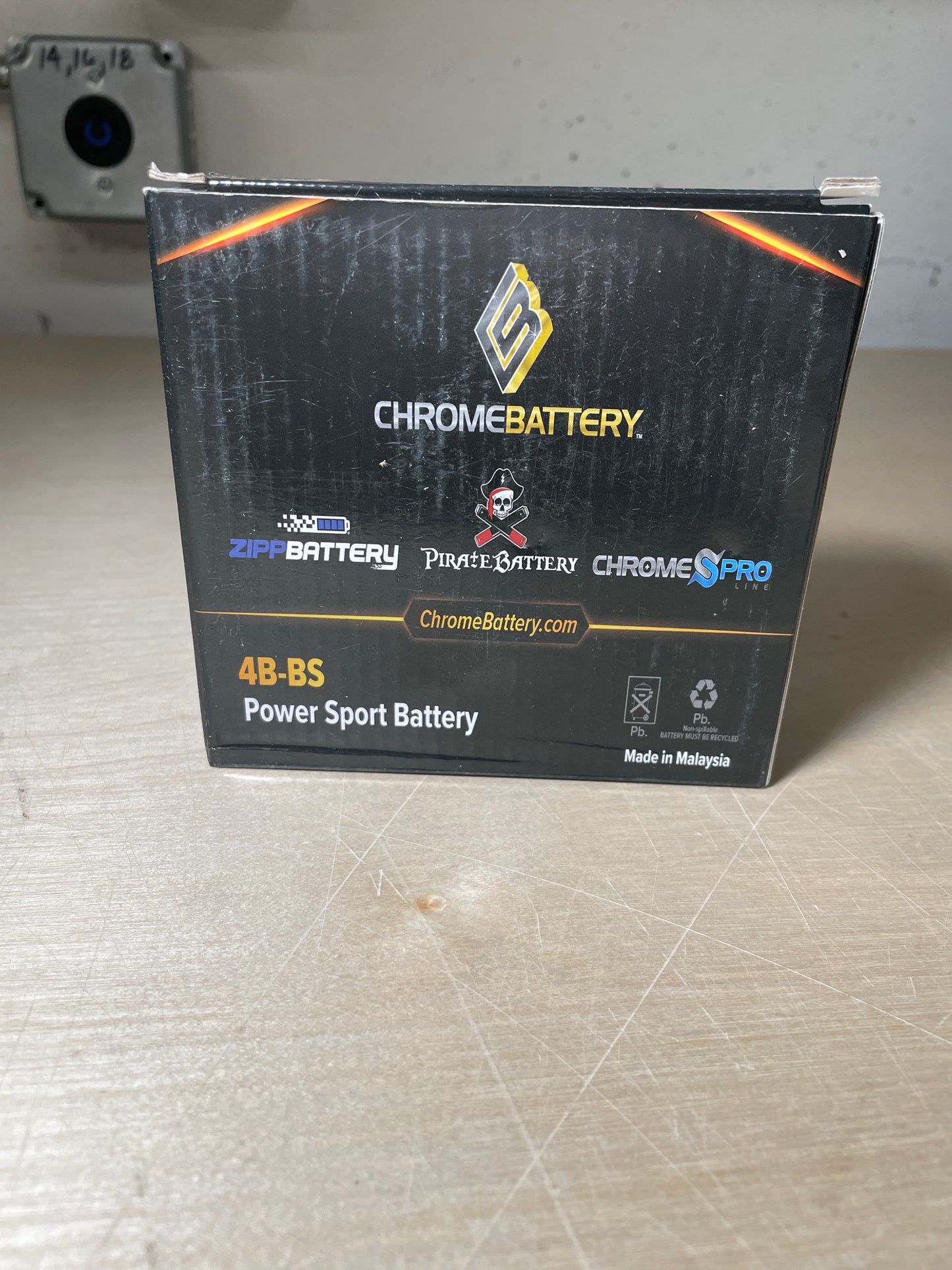 NEW - Pirate Battery 4B-BS Maintenance Free Replacement Battery for Suzuki and Yamaha Motorcycle: 12 Volts, 3 Amps, 2.3 Ah, Tab Terminal - Retail $17