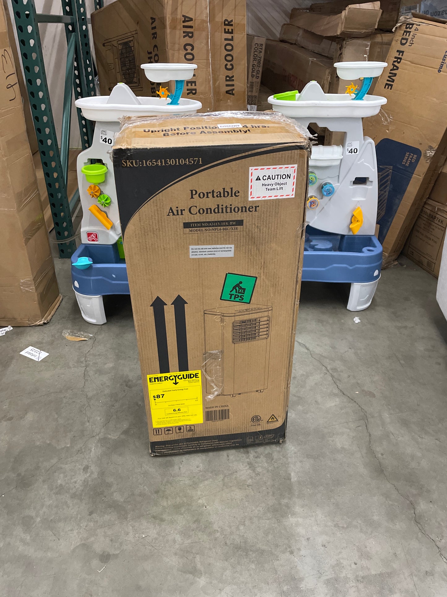 R.W.FLAME 10,000 BTU Air Conditioner cool Up to 450 Sq.Ft, 4 Modes Portable AC Unit with 24Hrs Timer/LED Display/Remote Control/Installation Kits, AC Unit for Bedroom, White