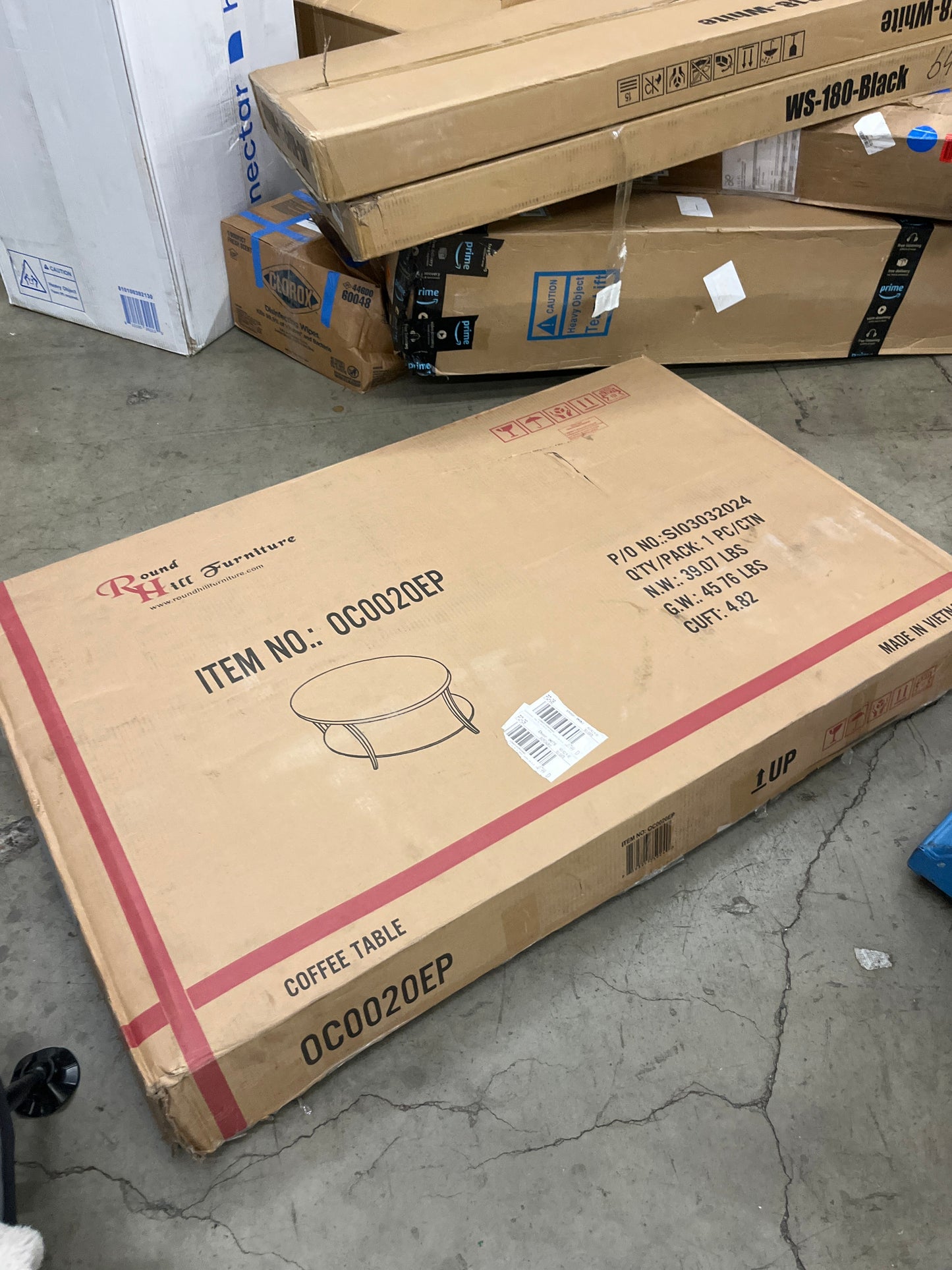 NEW - Roundhill Furniture EP Oval Coffee Table - Retail $130