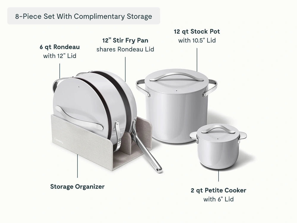 NEW - Caraway 8-Piece Ceramic Set