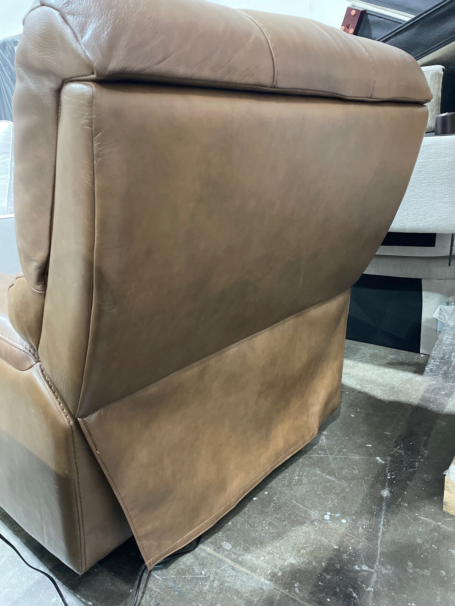 Barcalounger Presley Leather Power Rocker Recliner with Power Headrest