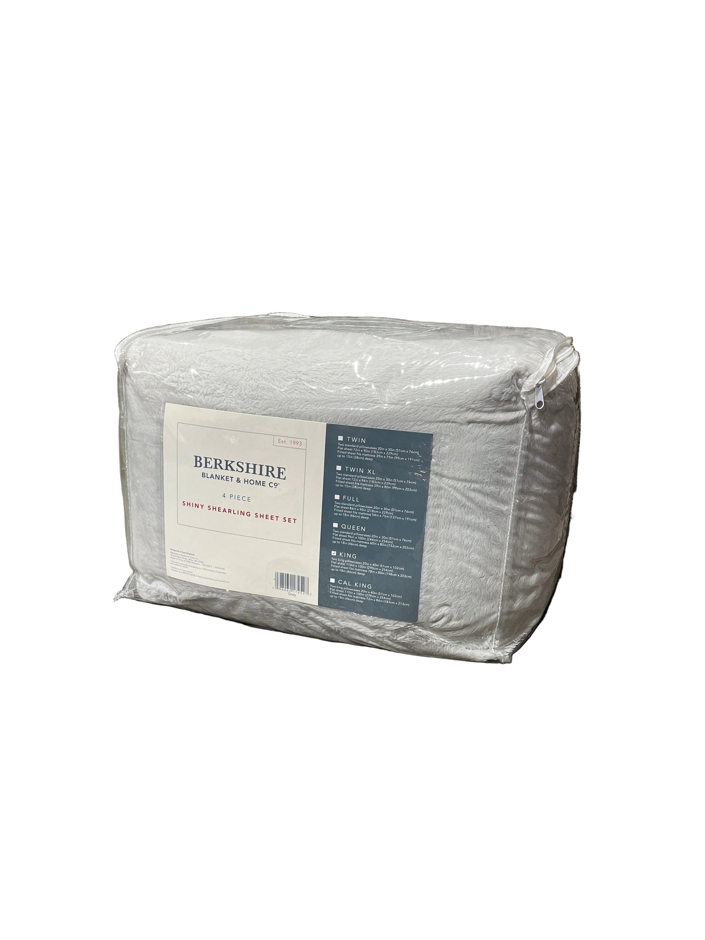 Berkshire Blue Shiny Fluffie Sheet Set