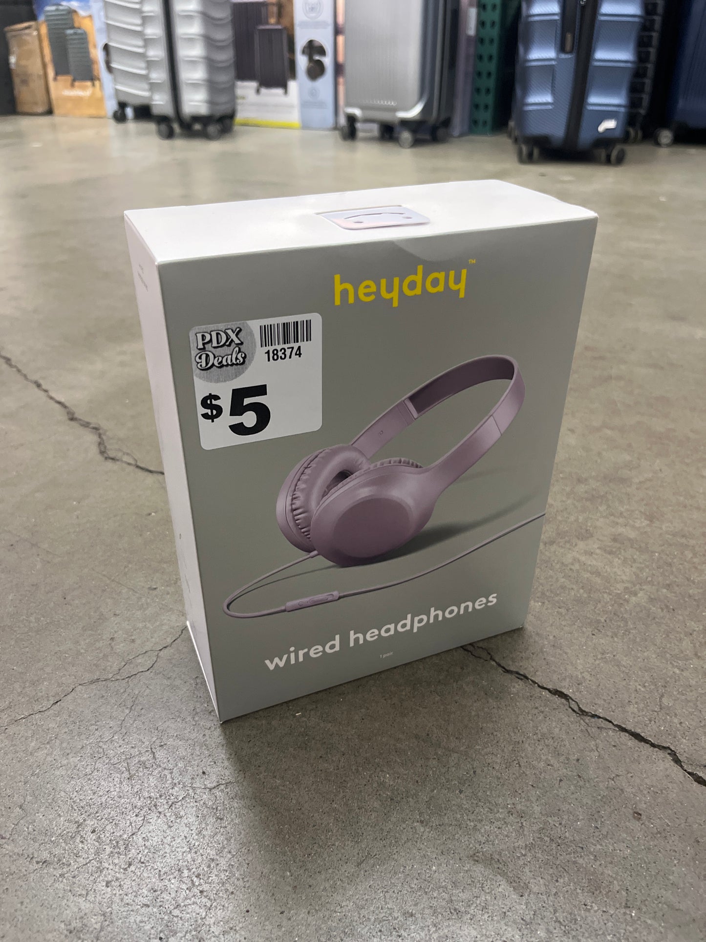 Wired On-Ear Headphones - heyday Soft Purple: 3.5mm Jack, Built-In Microphone