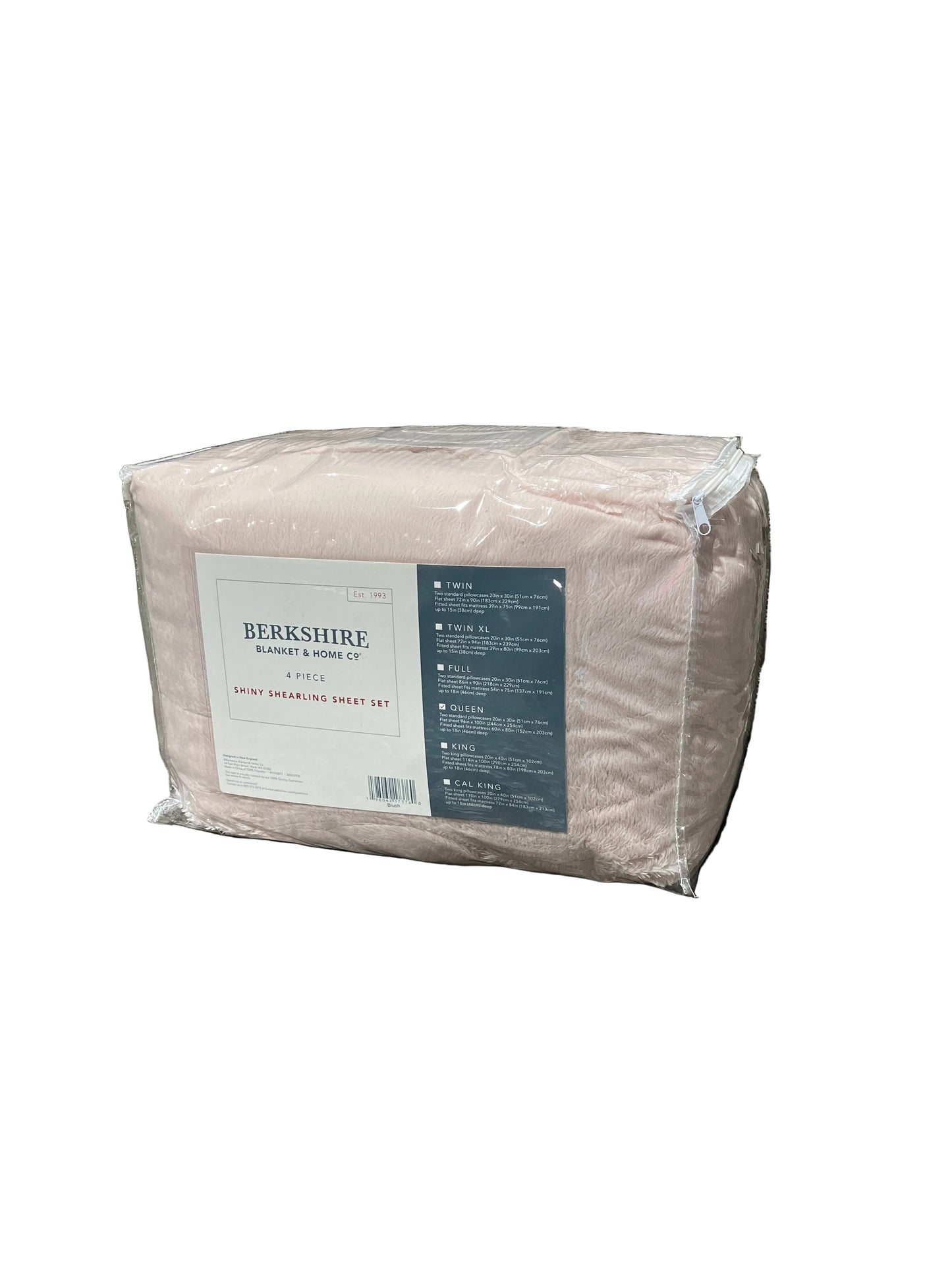 Berkshire Blush Shiny Fluffie Sheet Set