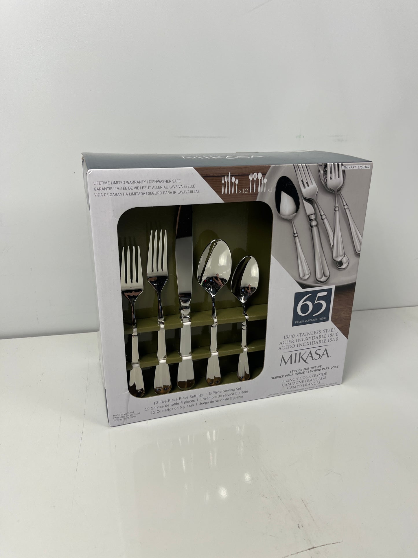 NEW - Mikasa Alyse 65 Piece Flatware Set - Retail $100