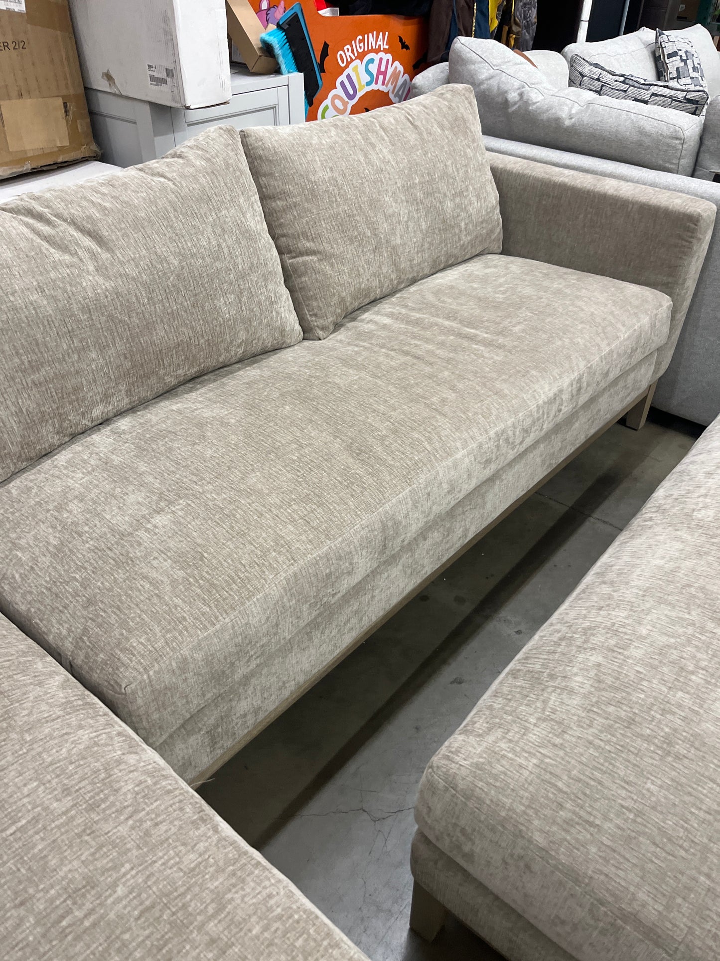 Caspian Fabric Sectional with Ottoman - Retail $1600