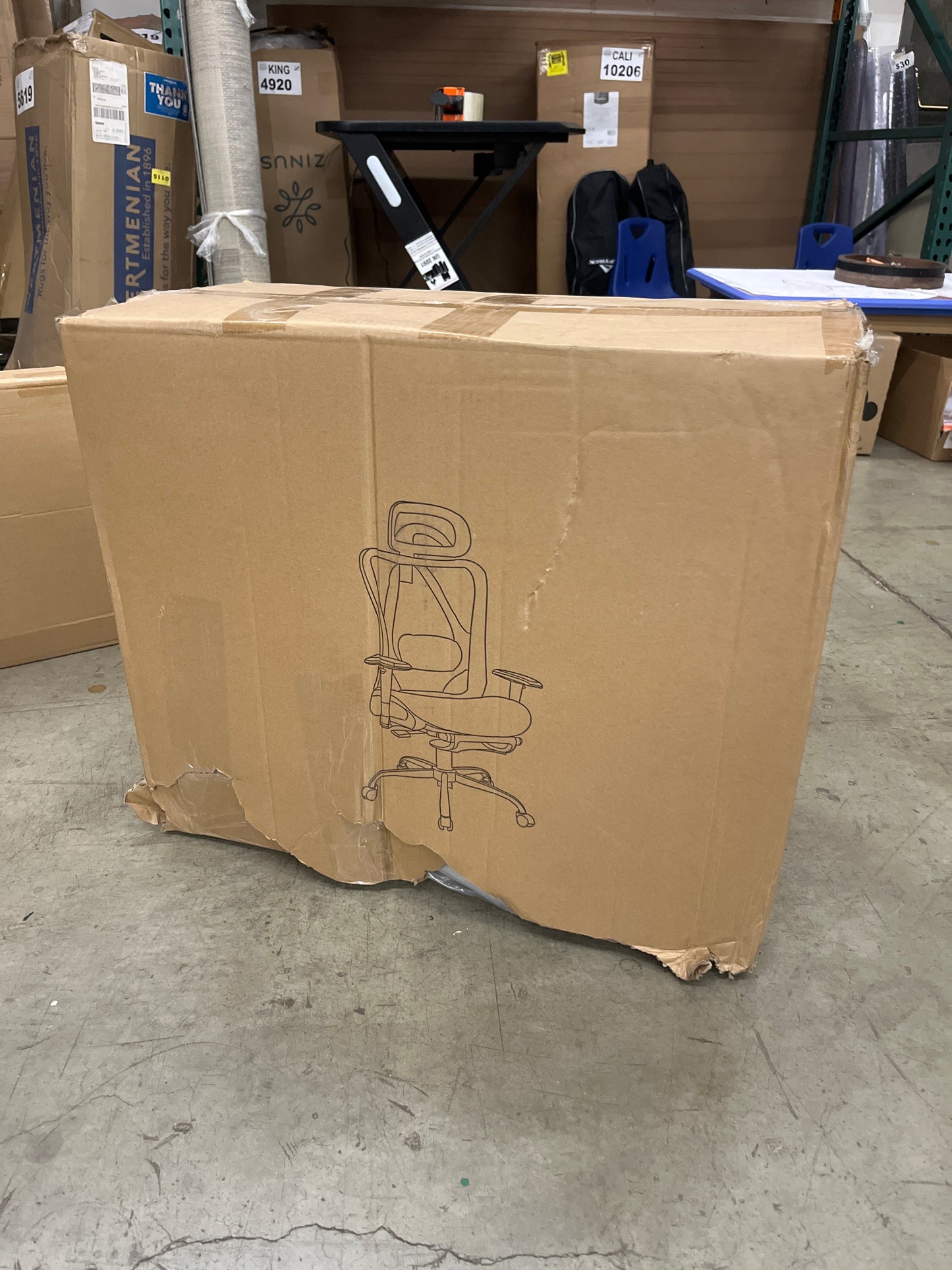 Ergonomic Office Chair, Comfort Mesh with Adjustable Lumbar Support, SGS Class 4 Gas Cylinder Certification Upgraded Black - Retail $160